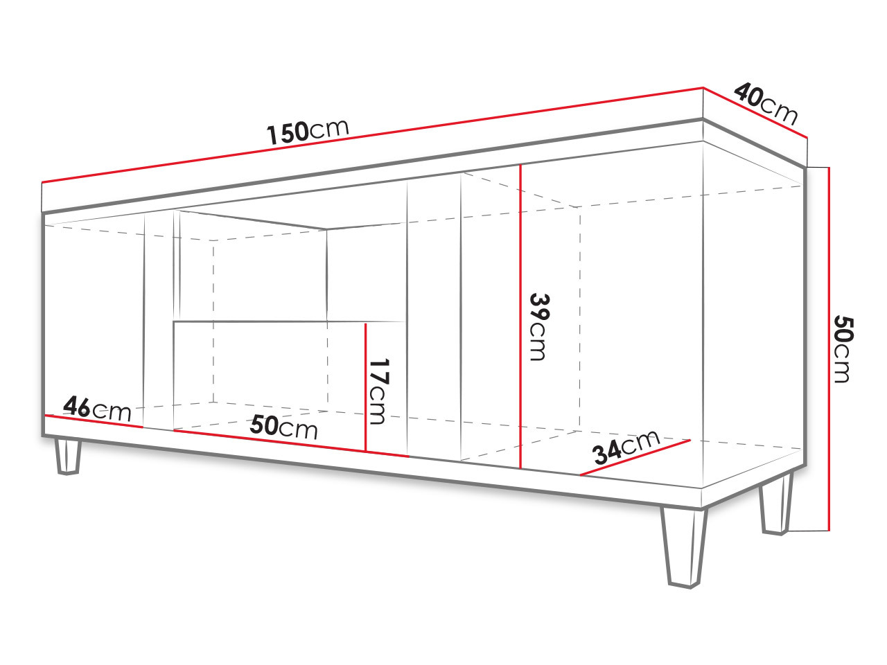 Mobile porta TV Livseri 113 (Bianco + Bianco lucido + Luminoso legno)