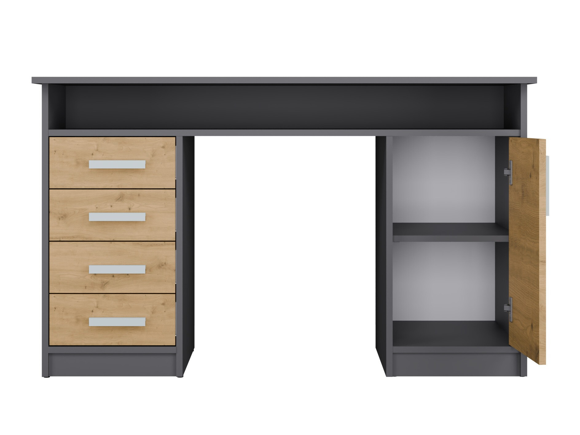 Scrivania da ufficio Mandeville 329 (Rovere Artisan + Antracite)