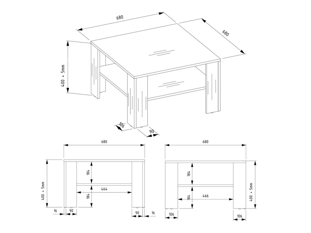 Tavolino da caffè Mandeville 358