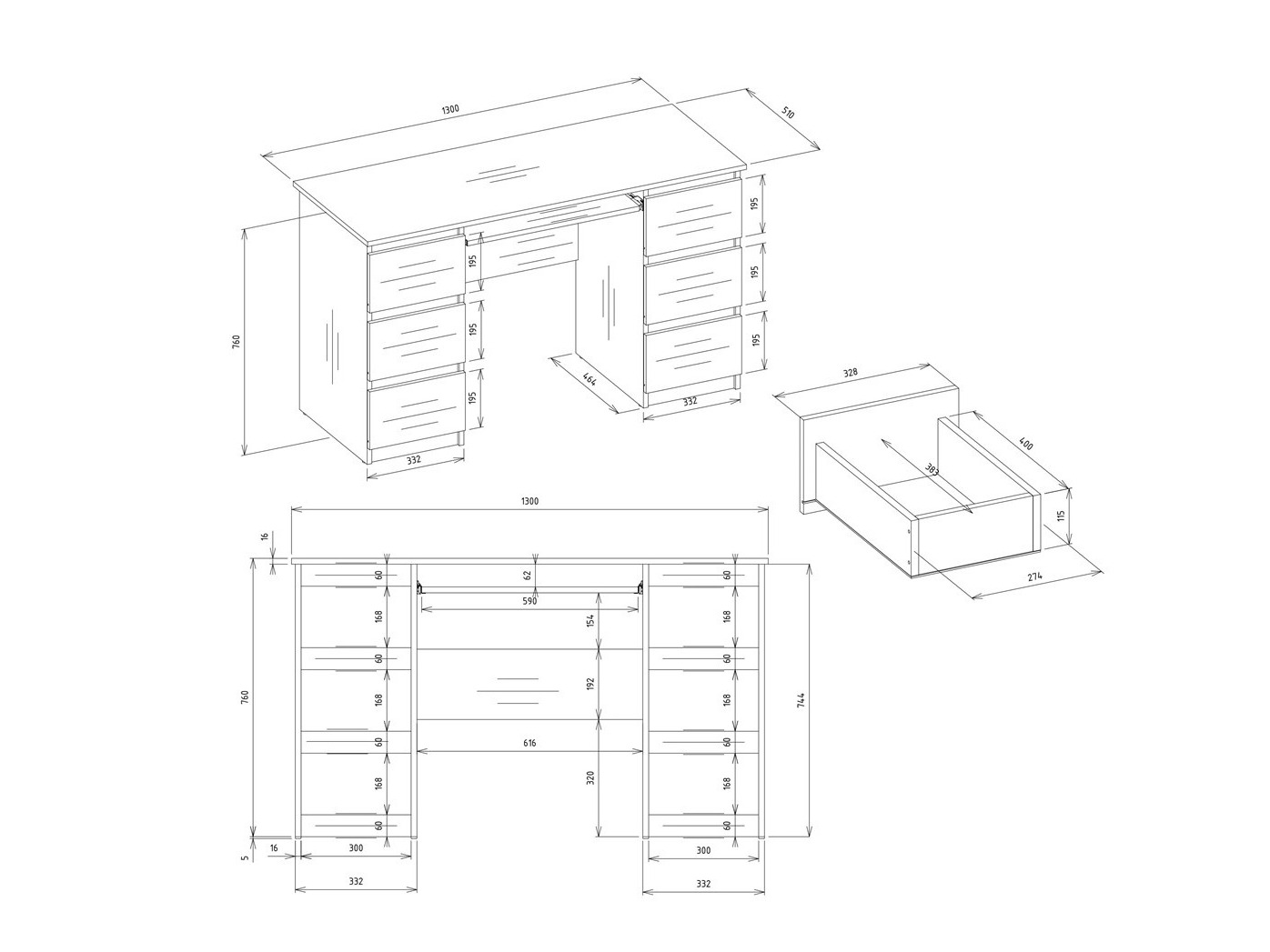 Scrivania da ufficio Mandeville 306