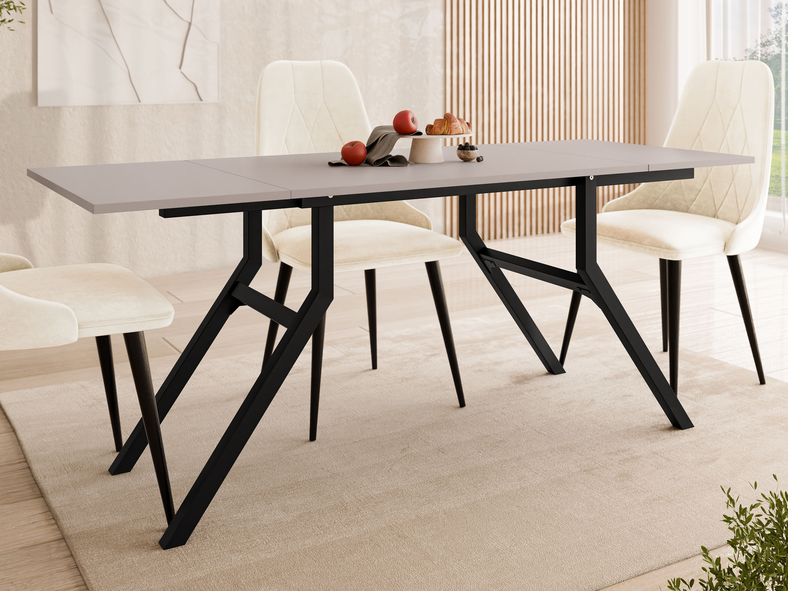 Tavolino trasformabile Oswego 151 (Cachemire + Nero)