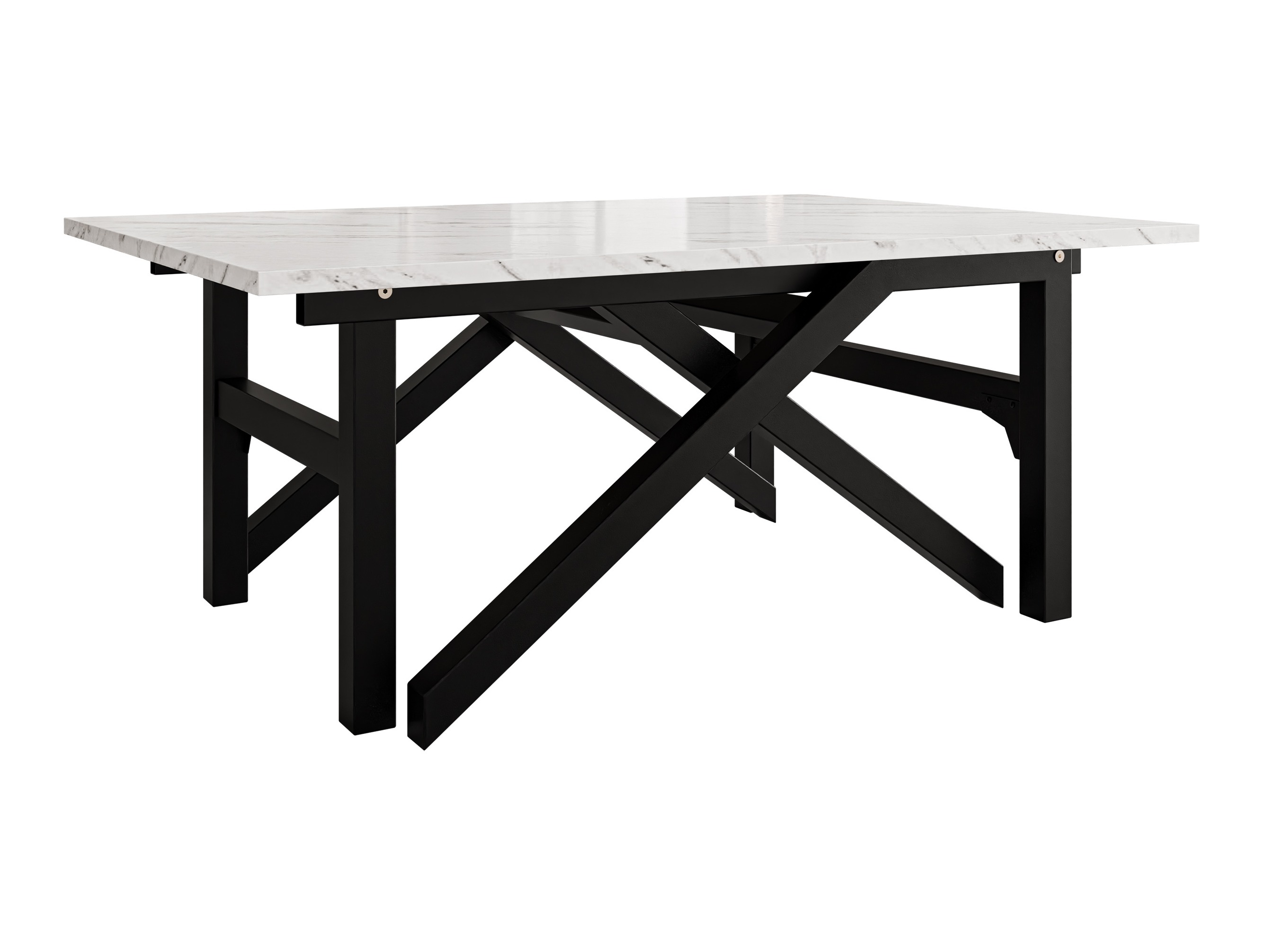 Tavolino trasformabile Oswego 151 (Marmo bianco + Nero)