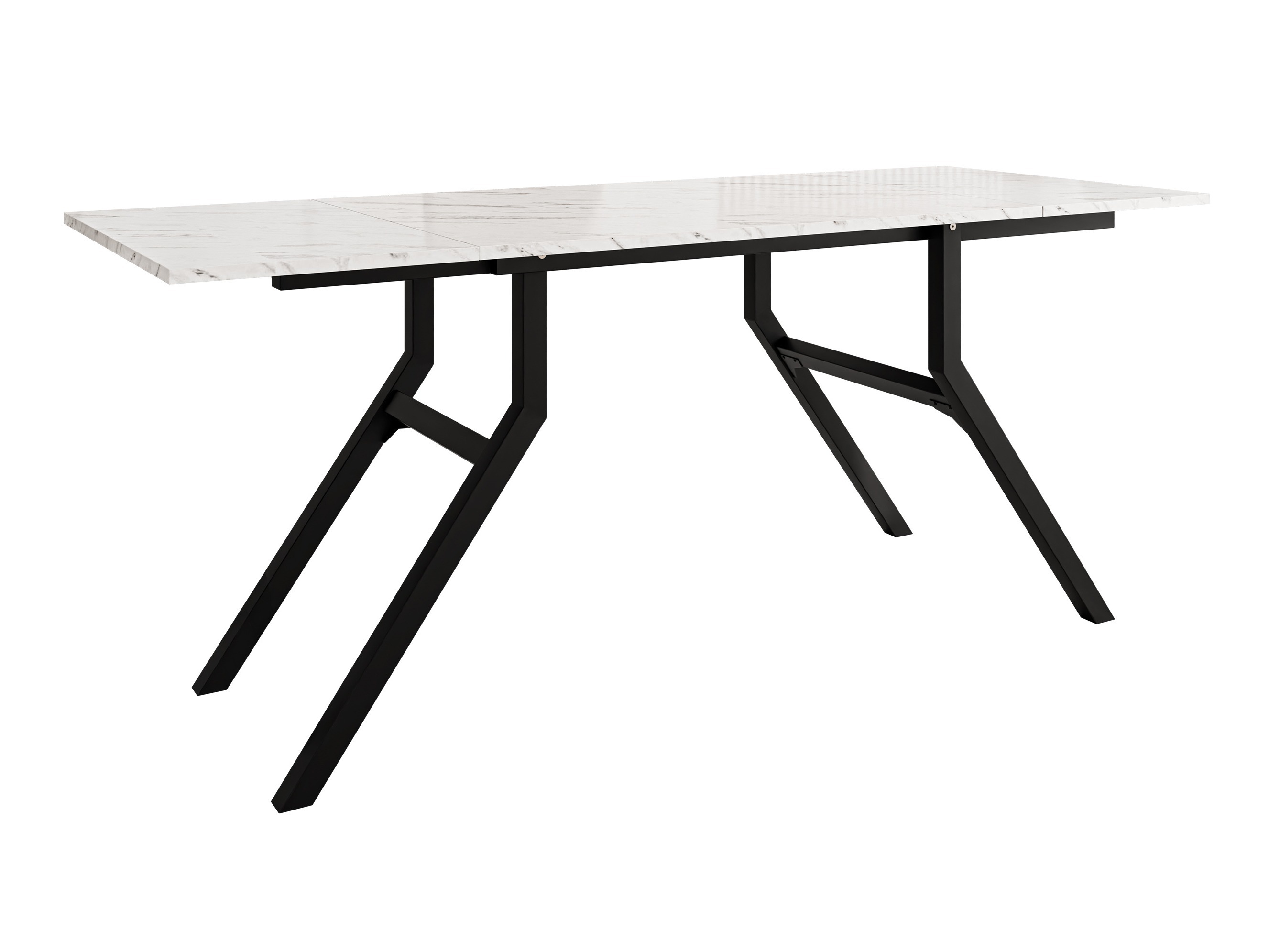 Tavolino trasformabile Oswego 151 (Marmo bianco + Nero)