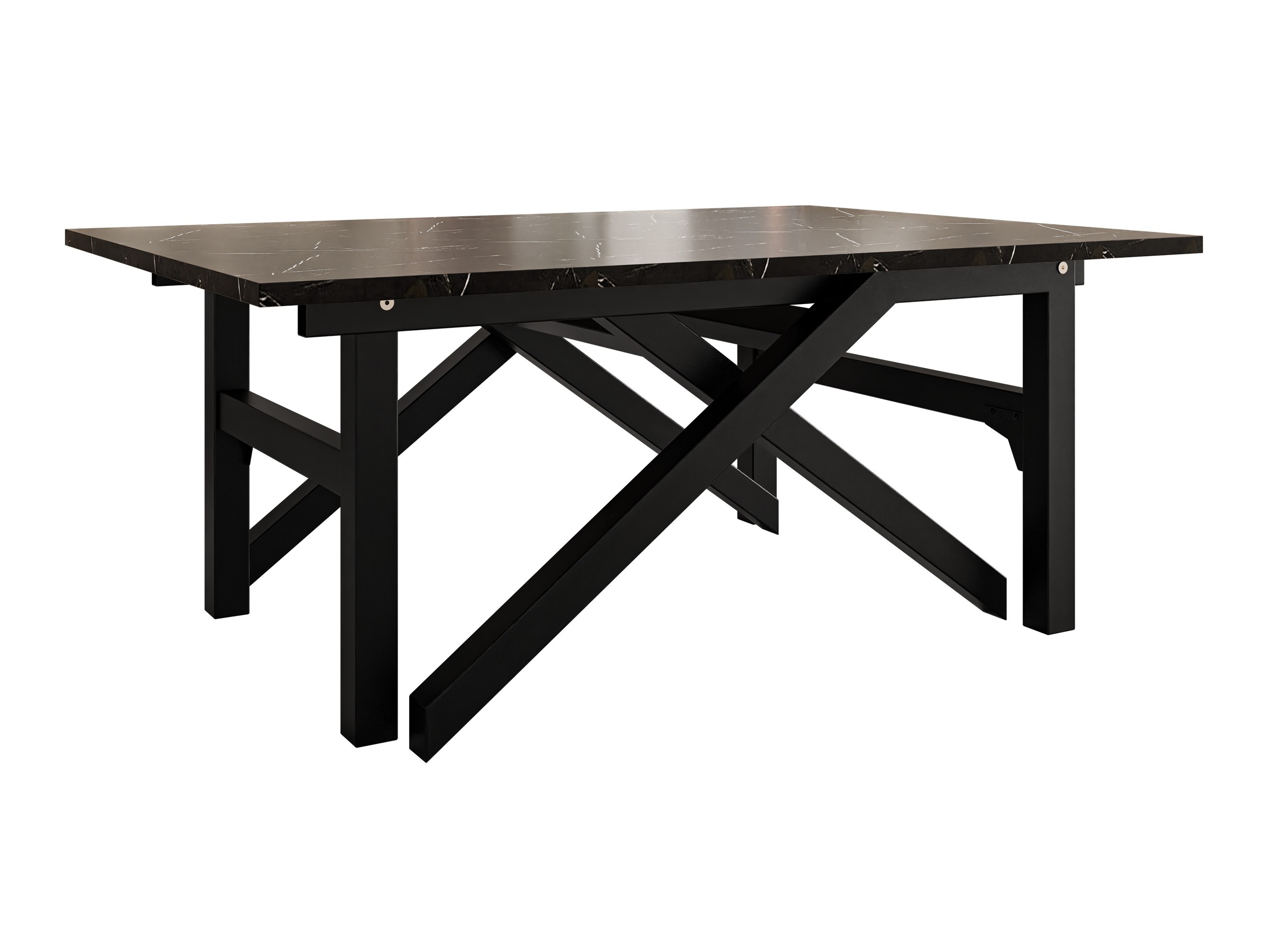 Tavolino trasformabile Oswego 151 (Marmo nero + Nero)