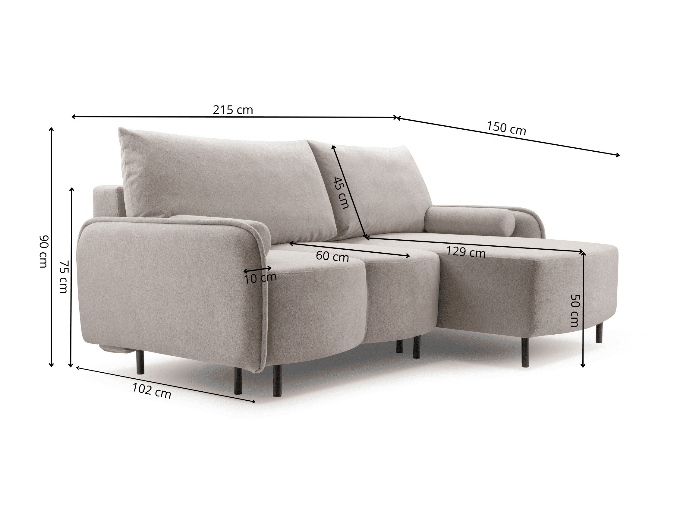 Divano angolare Lufkin 157 (Gerra 65)