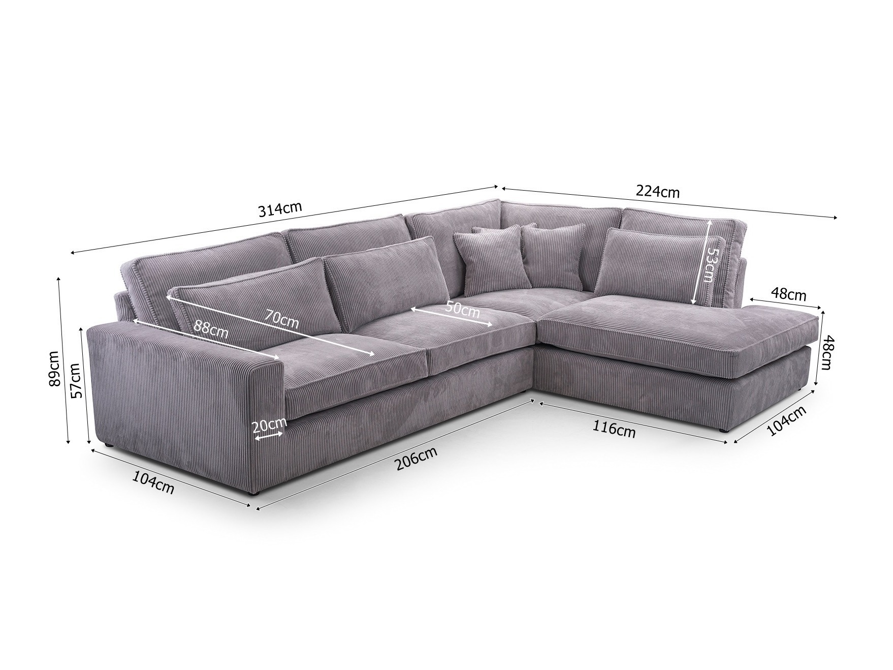 Divano angolare Somava 100 (Lincoln 86)
