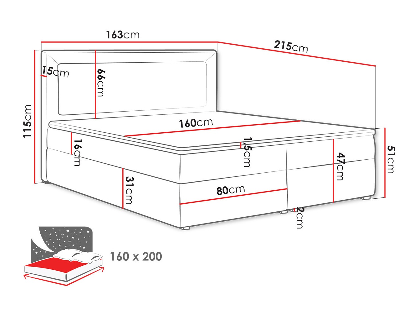 Letto continentale Pomona 112 (Victoria 14 867)