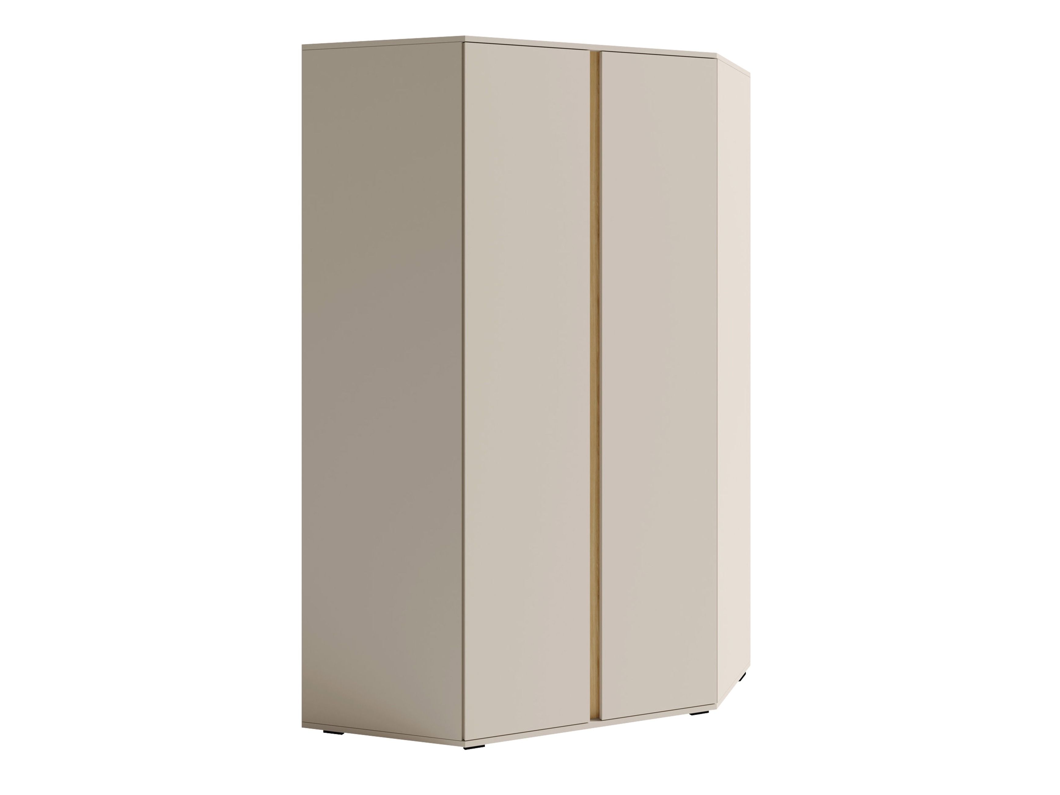Armadio ad angolo Fiosono 101 (Beige + Rovere chiaro)