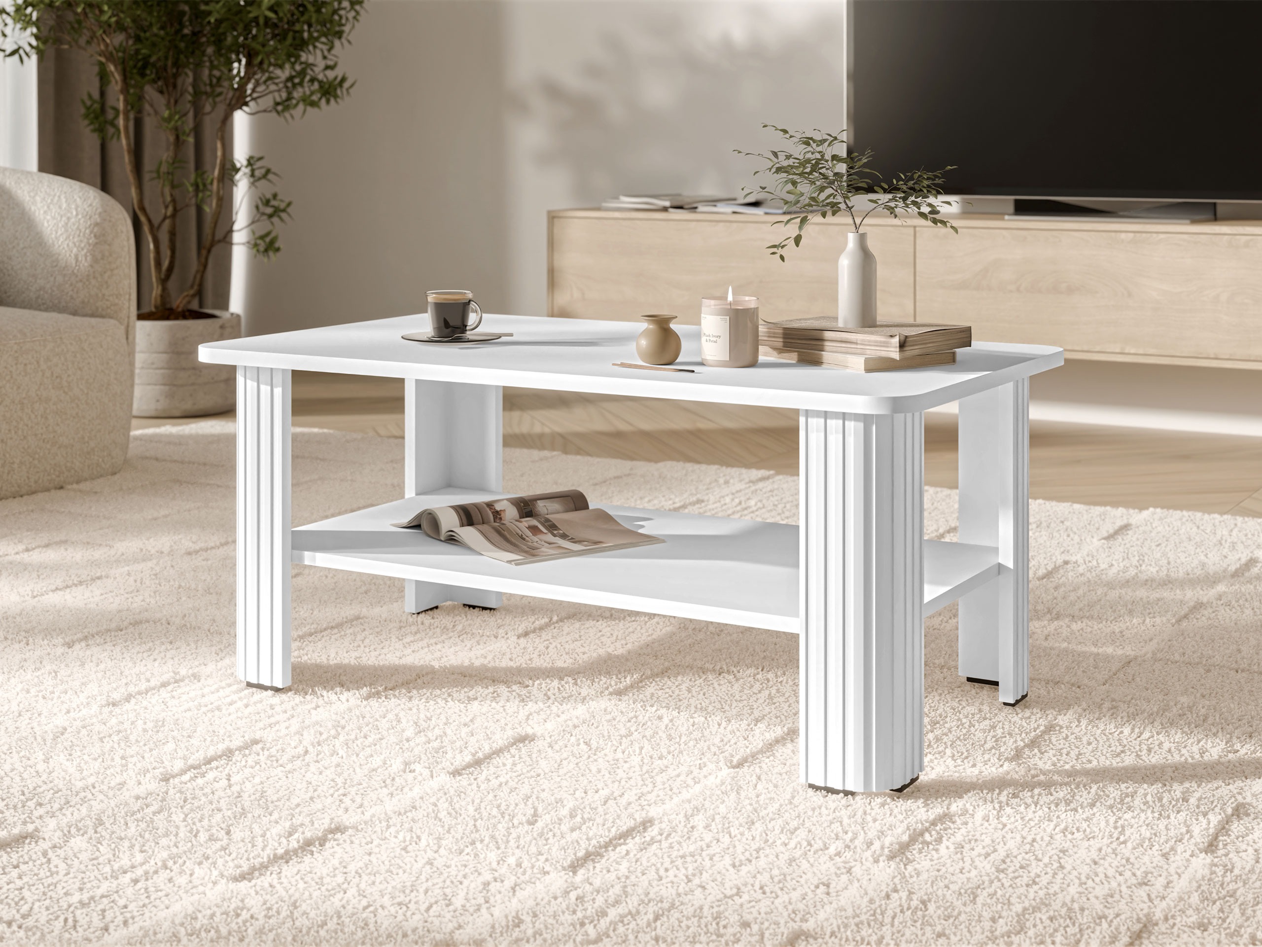 Tavolino da caffè Charlotte 213 (Bianco)
