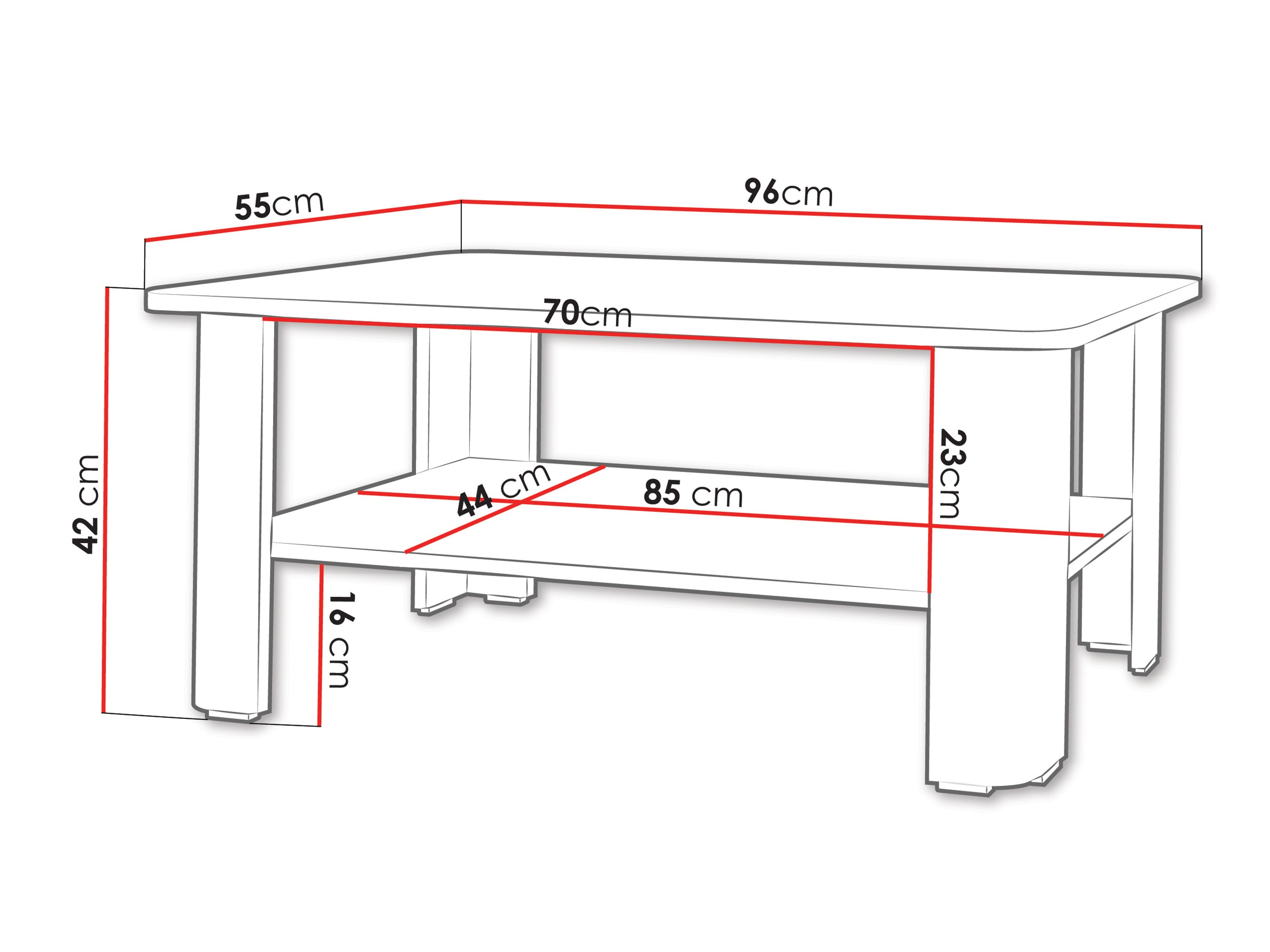 Tavolino da caffè Charlotte 213 (Bianco)