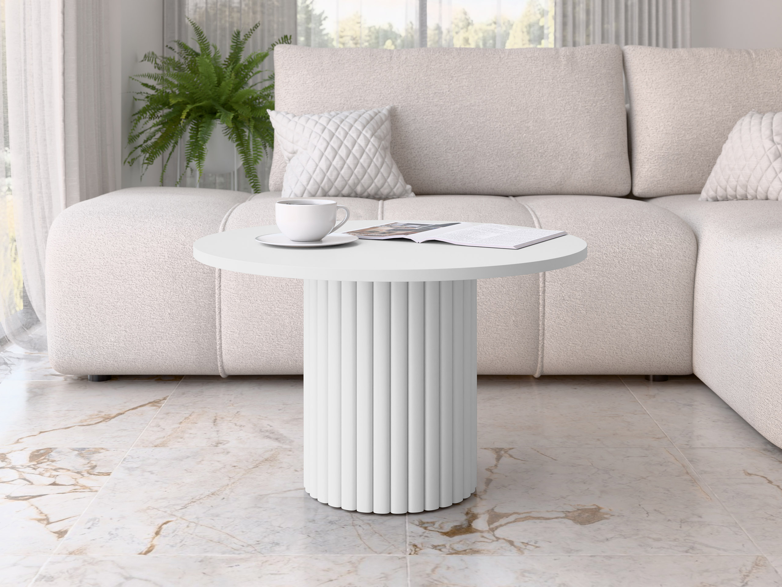 Tavolino da caffè Dearborn 107 (Bianco)