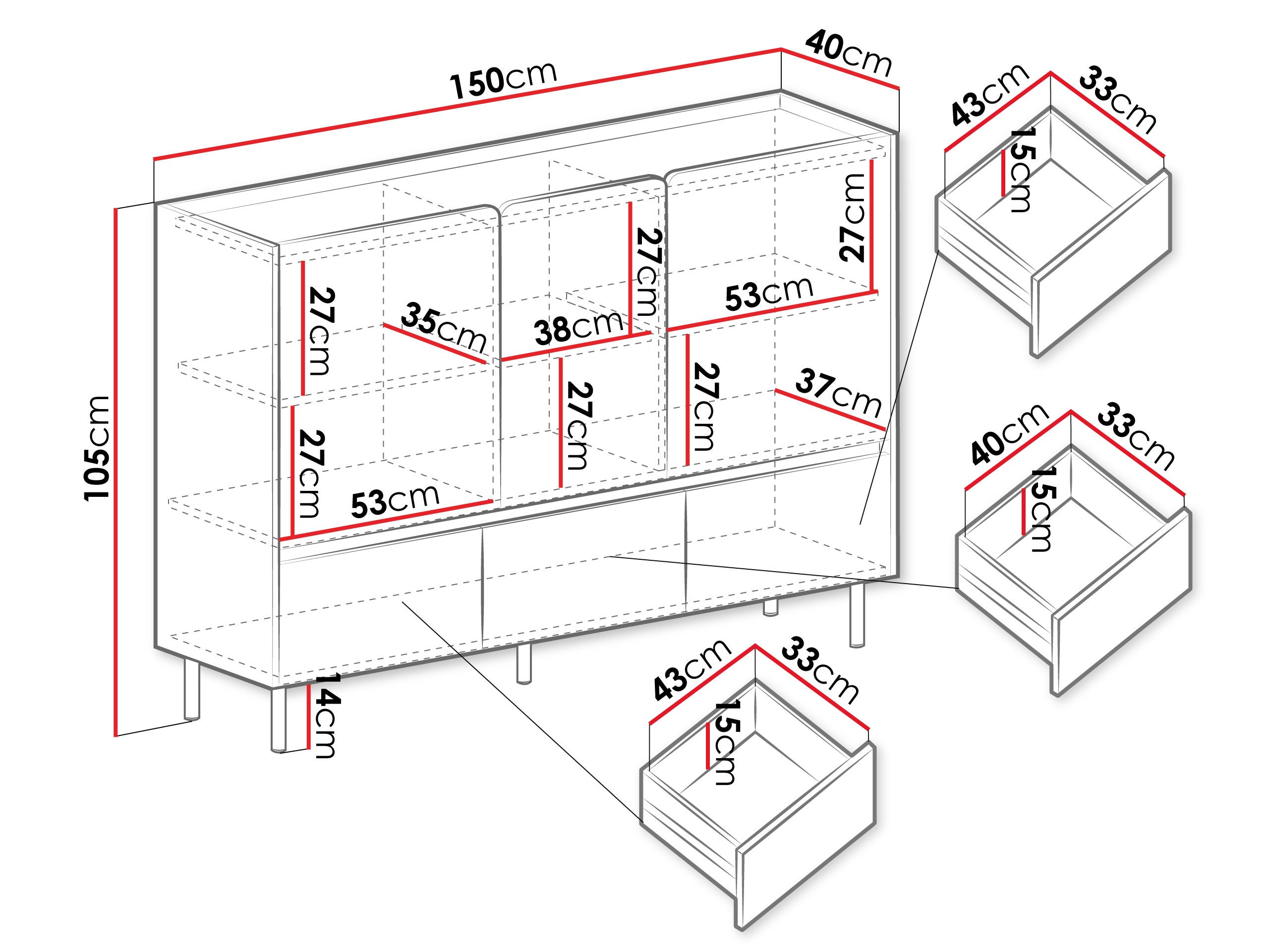 Cassettiera Fiosono 106 (Verde polveroso + Quercia)