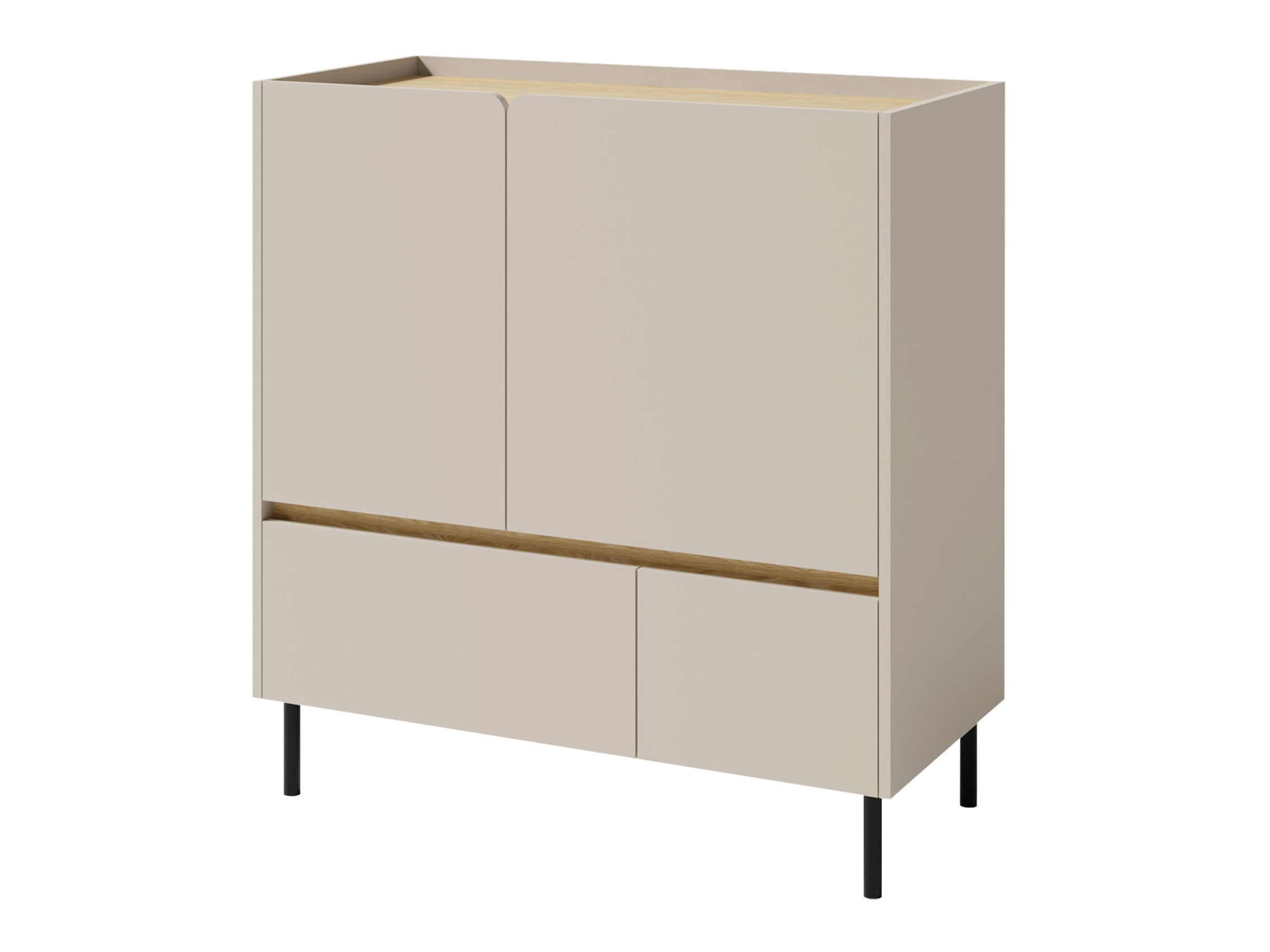 Cassettiera Fiosono 108 (Beige + Rovere chiaro)