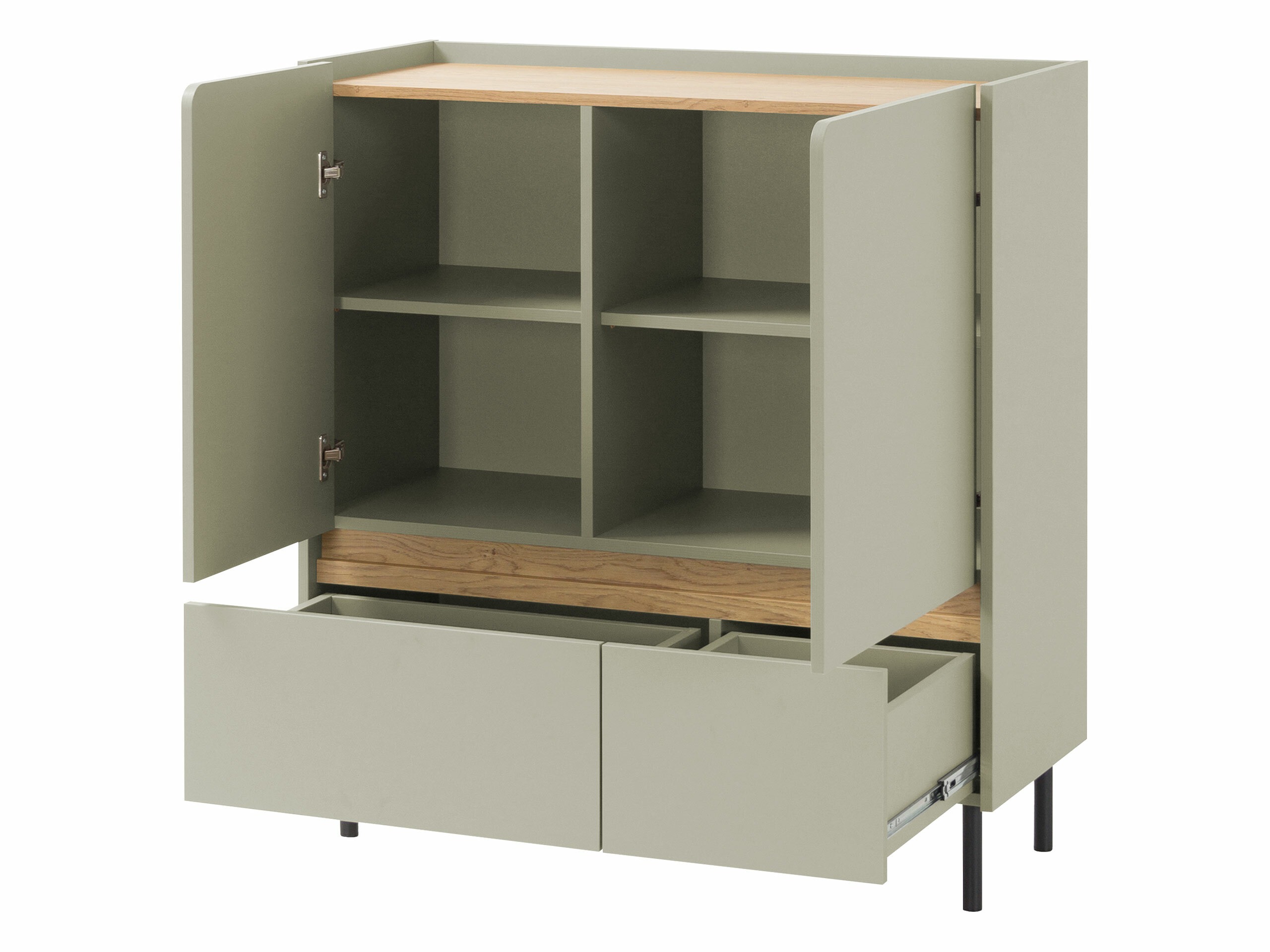 Cassettiera Fiosono 108 (Beige + Rovere chiaro)