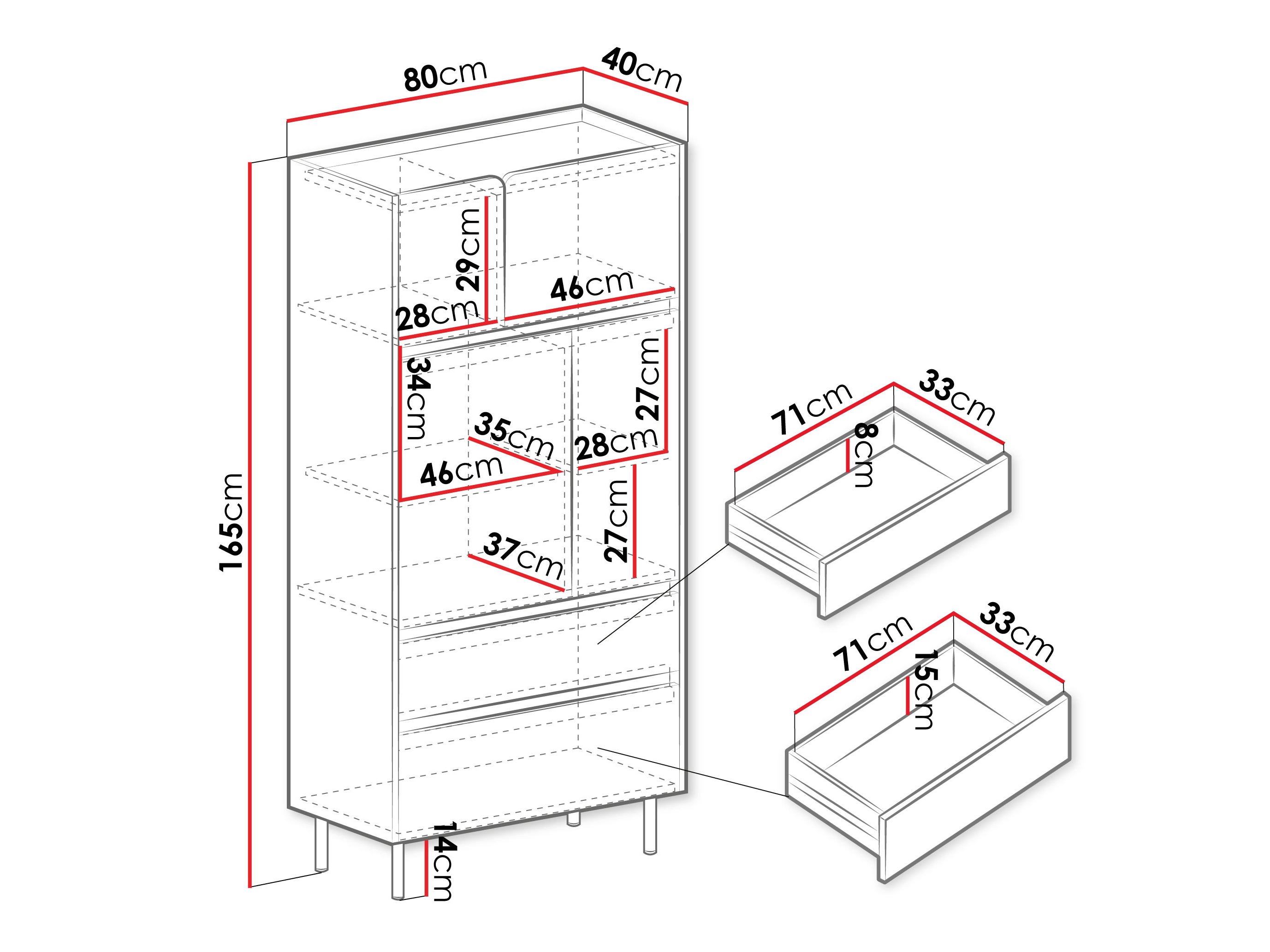 Scaffale Fiosono 104 (Eucalipto + Quercia)