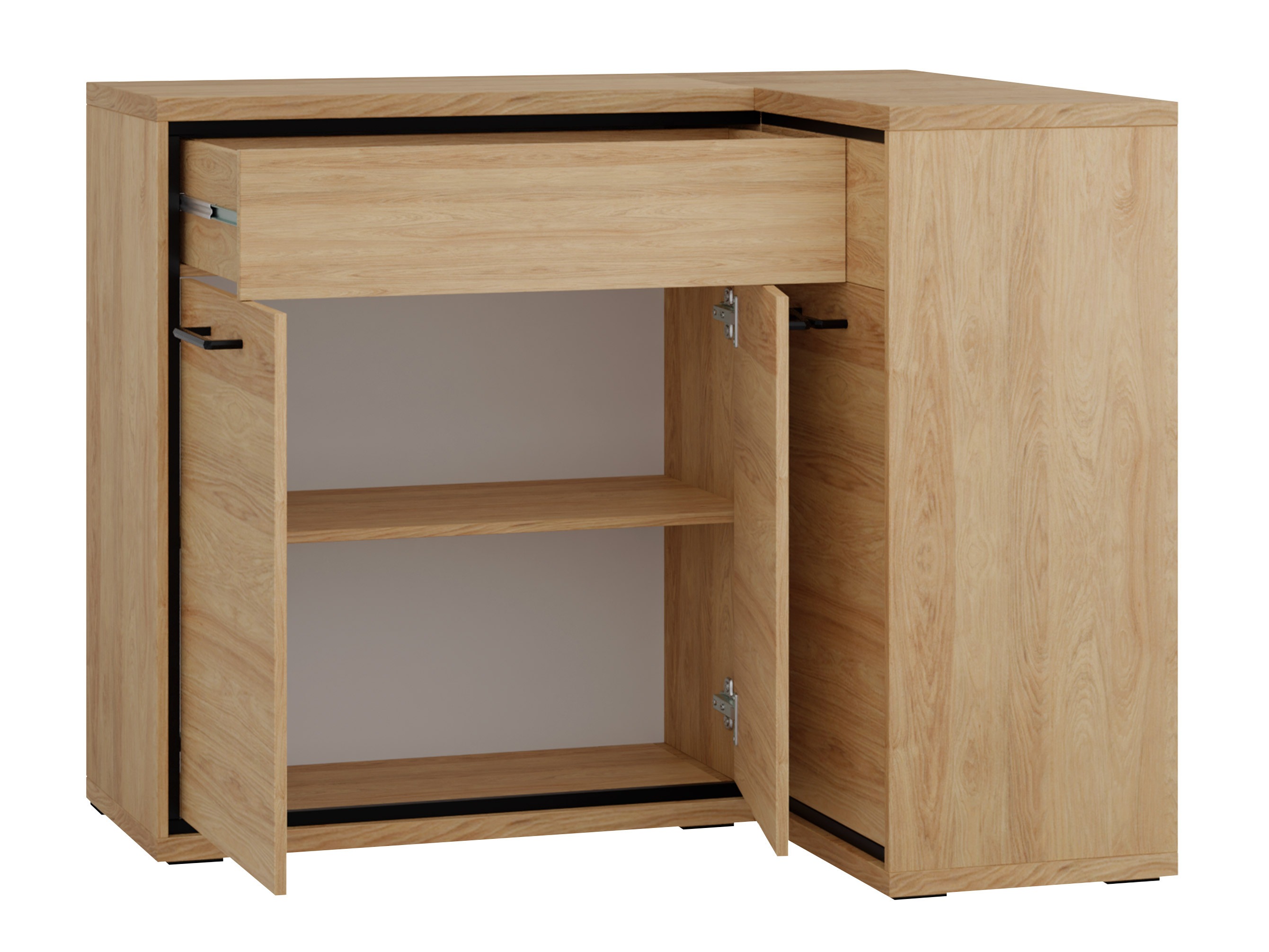 Angolo cassettiera Etrmoni 106 (Luminoso legno + Quercia)