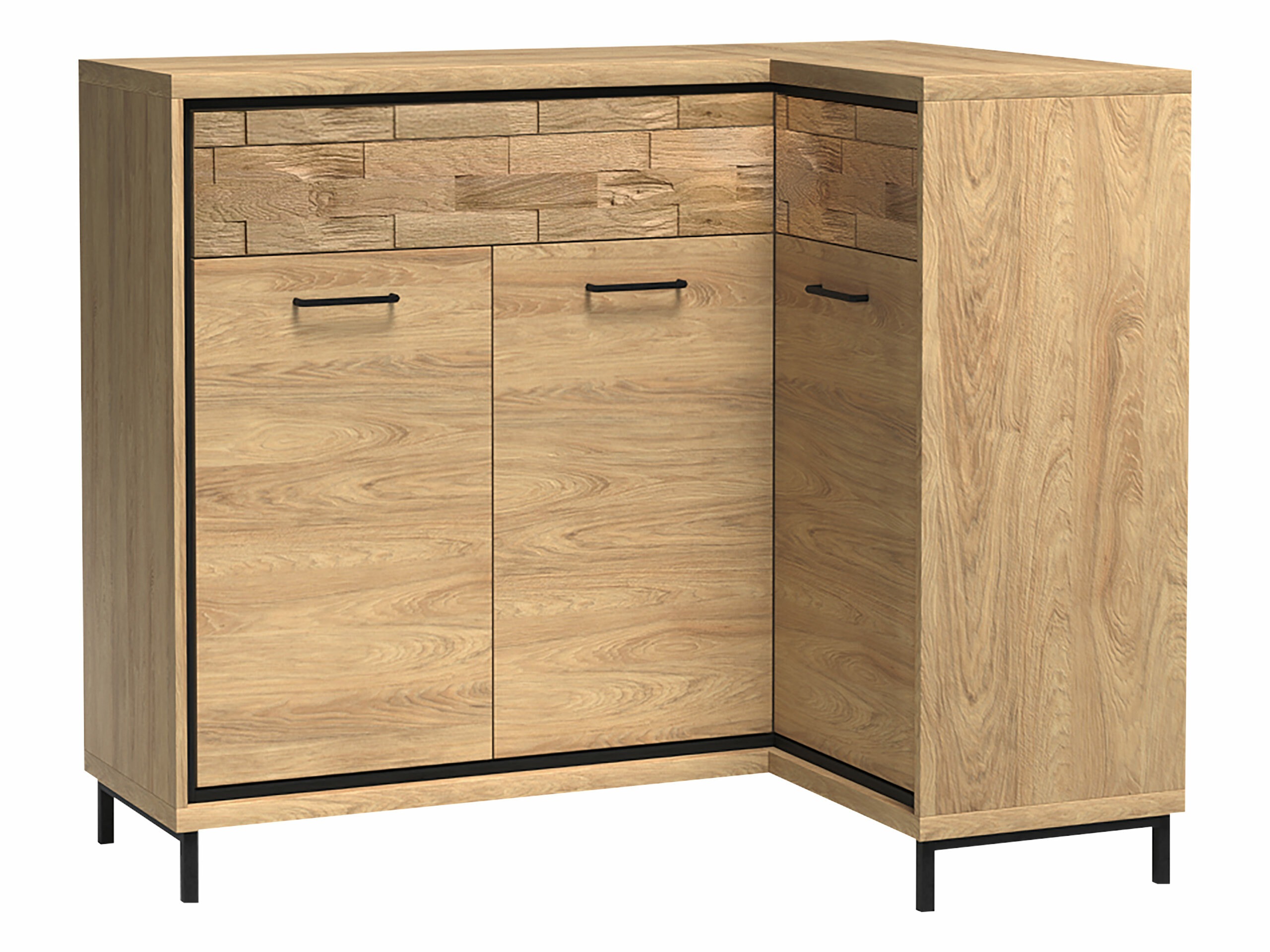 Angolo cassettiera Etrmoni 106 (Luminoso legno + Quercia)