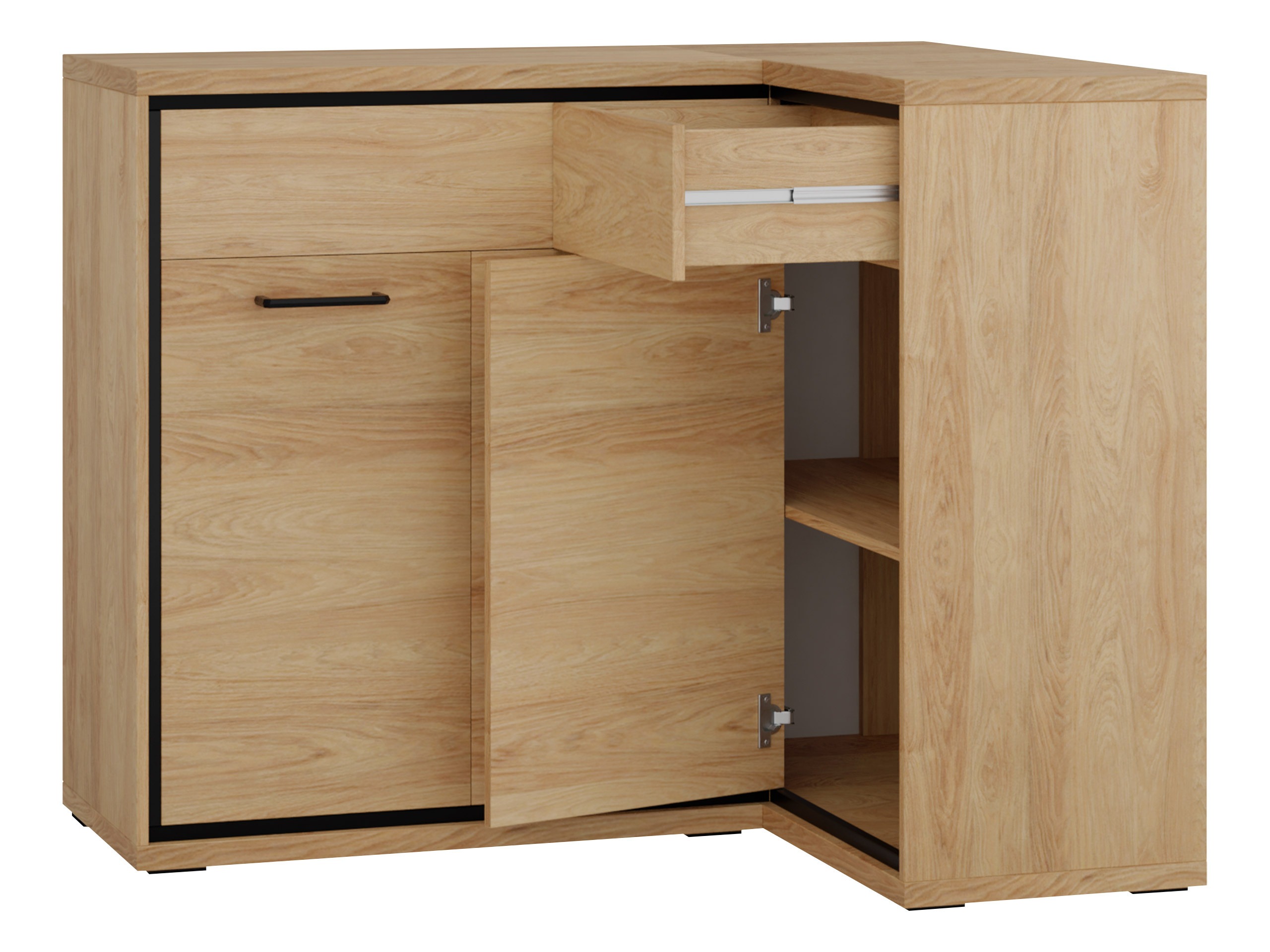 Angolo cassettiera Etrmoni 106 (Luminoso legno + Quercia)