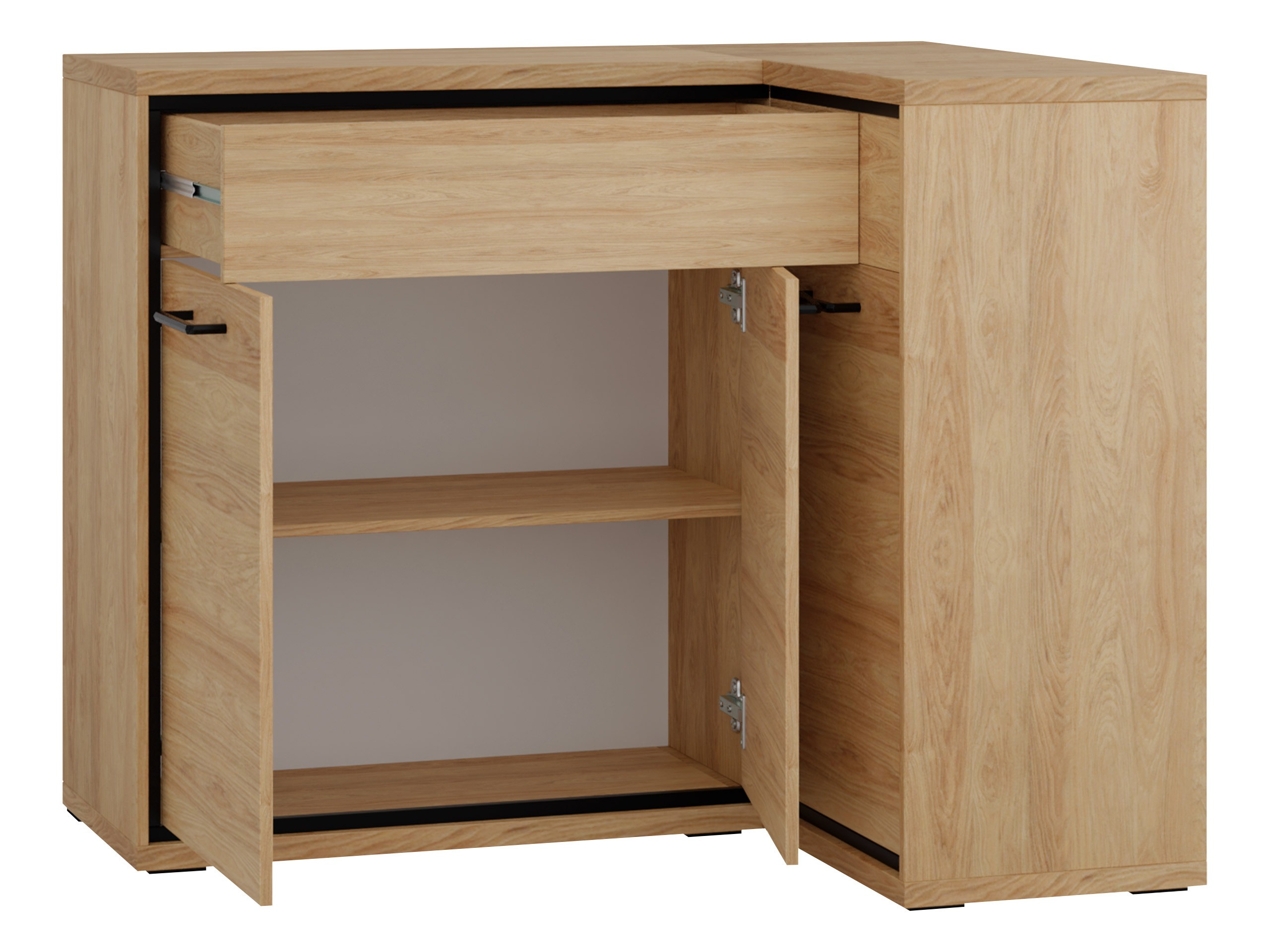 Angolo cassettiera Etrmoni 106 (Luminoso legno + Quercia)
