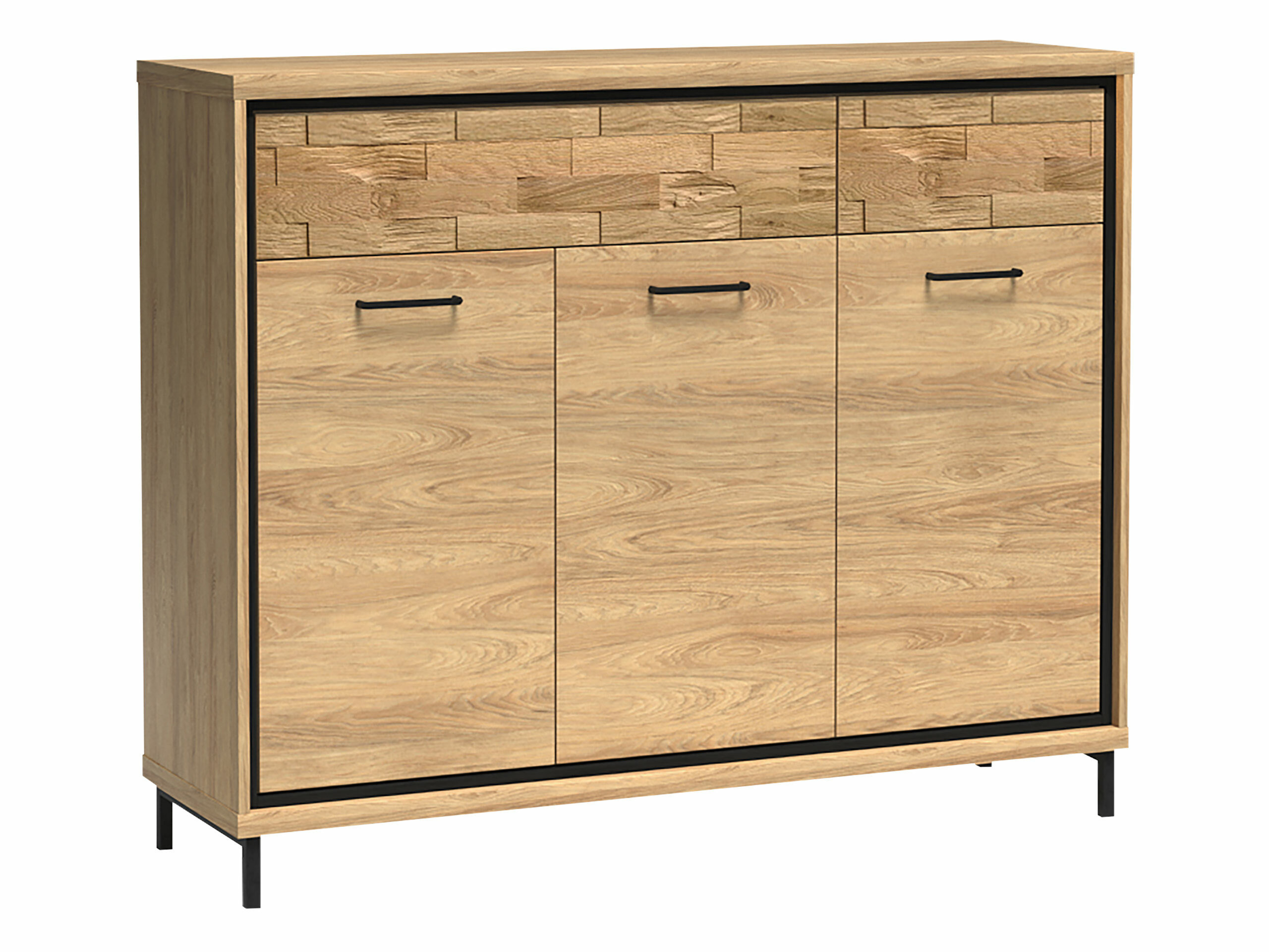 Cassettiera Etrmoni 104 (Luminoso legno + Quercia)