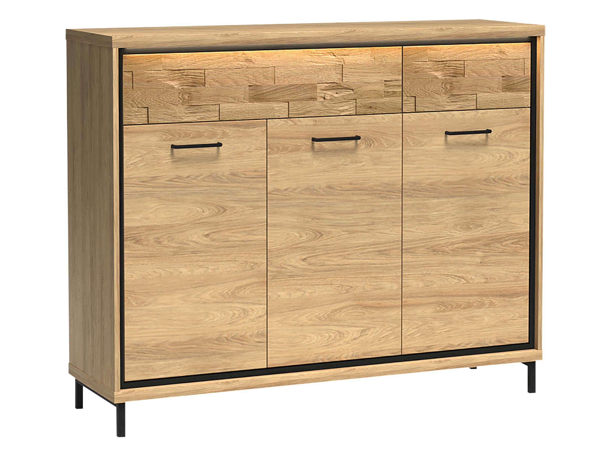 Cassettiera Etrmoni 104 (Luminoso legno + Quercia)