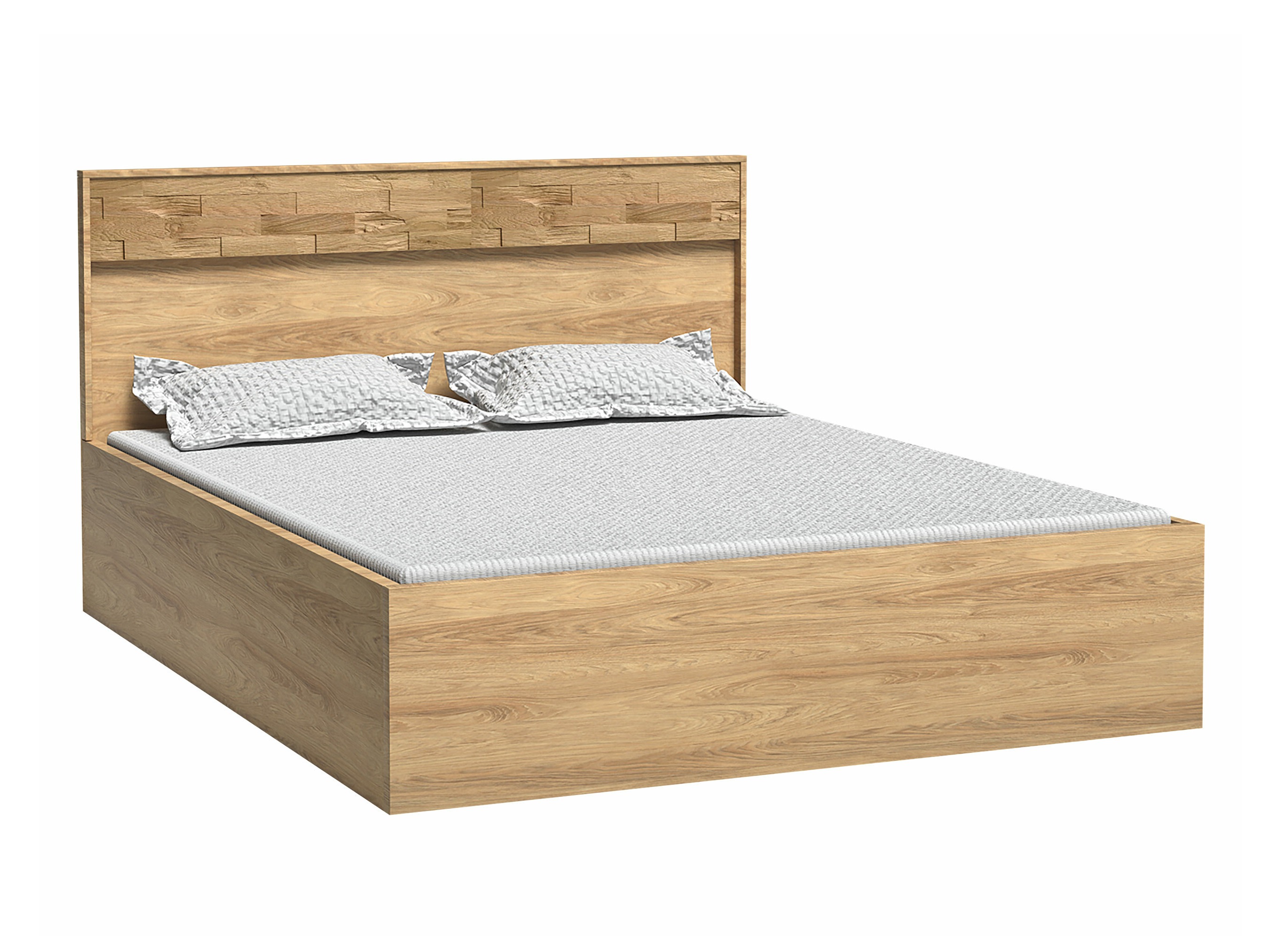 Letto Etrmoni 113 (Luminoso legno + Quercia)