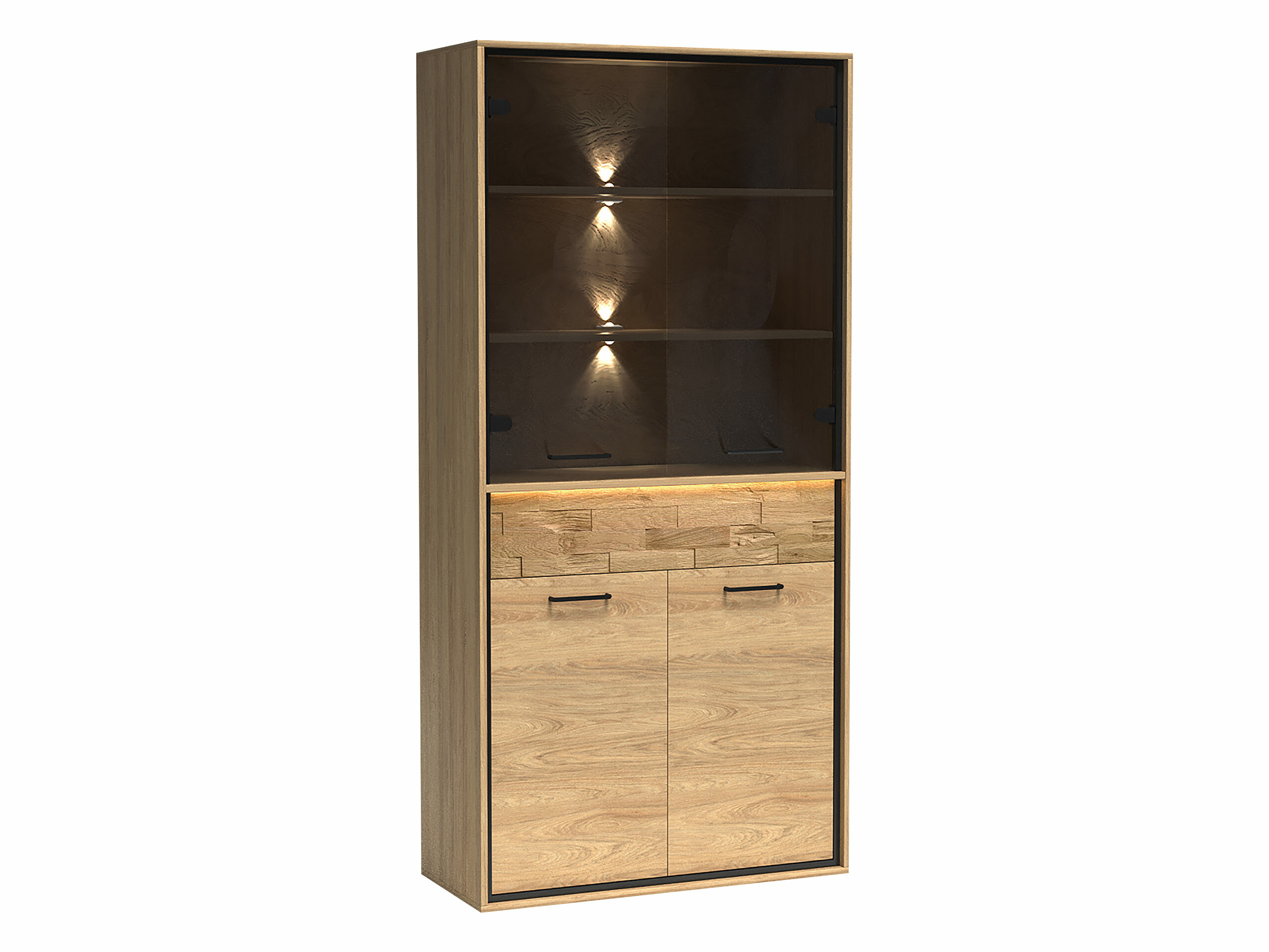 Scaffale Etrmoni 102 (Luminoso legno + Quercia)