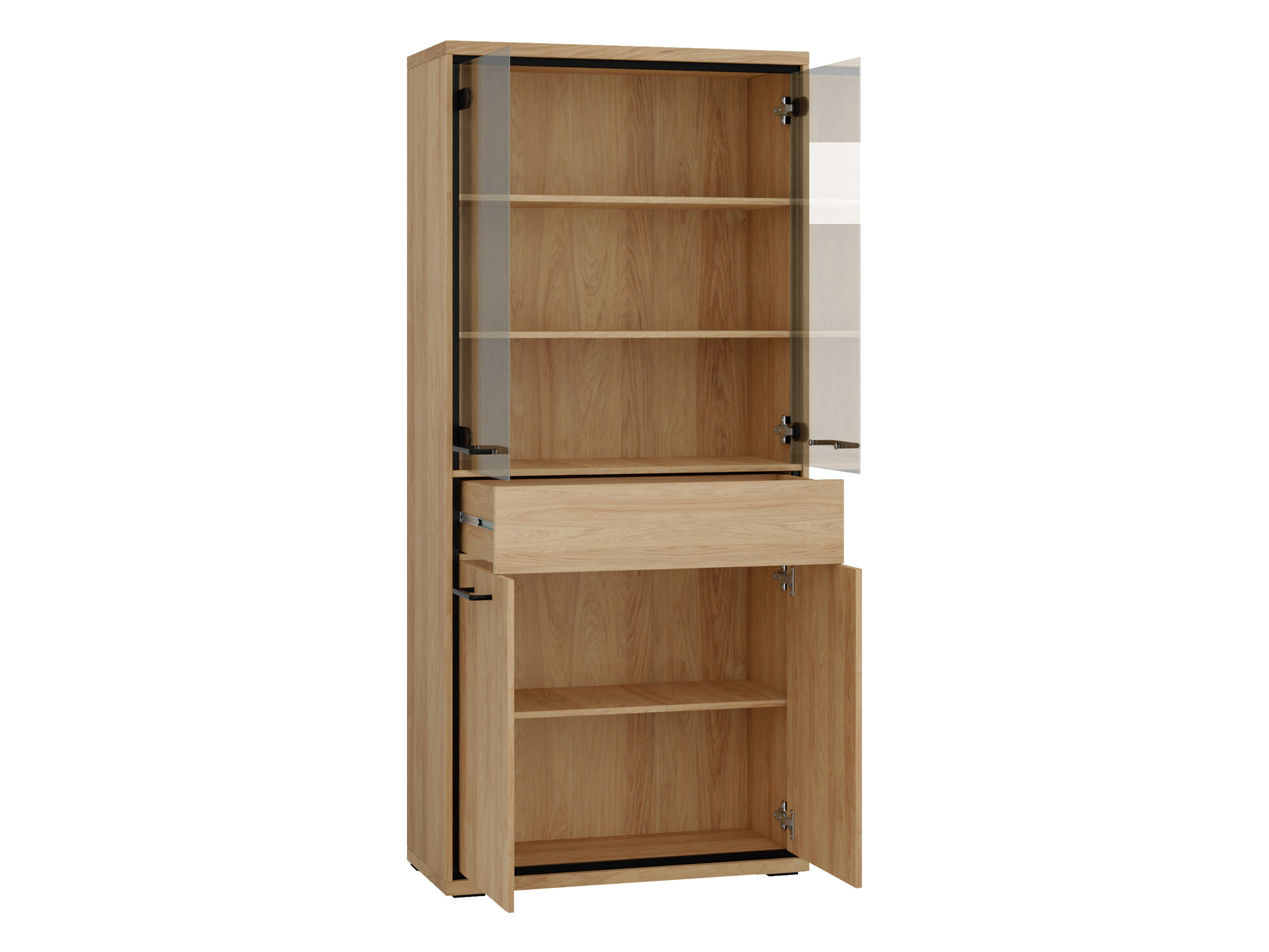 Scaffale Etrmoni 102 (Luminoso legno + Quercia)