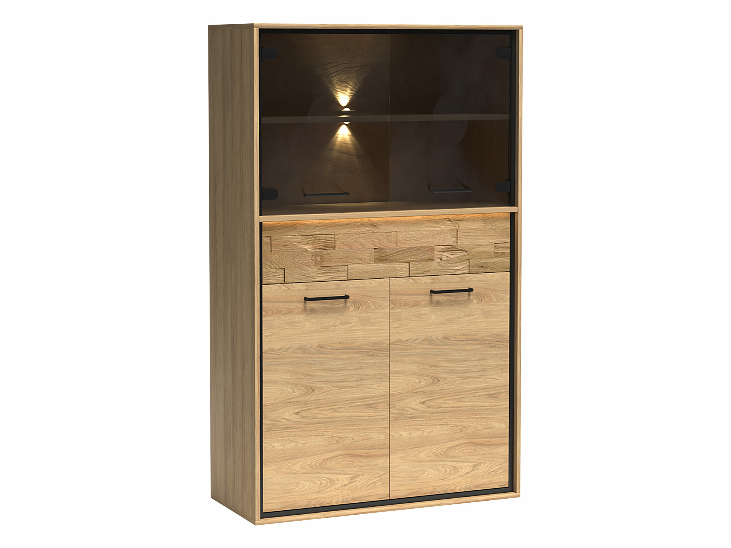 Scaffale Etrmoni 107 (Luminoso legno + Quercia)