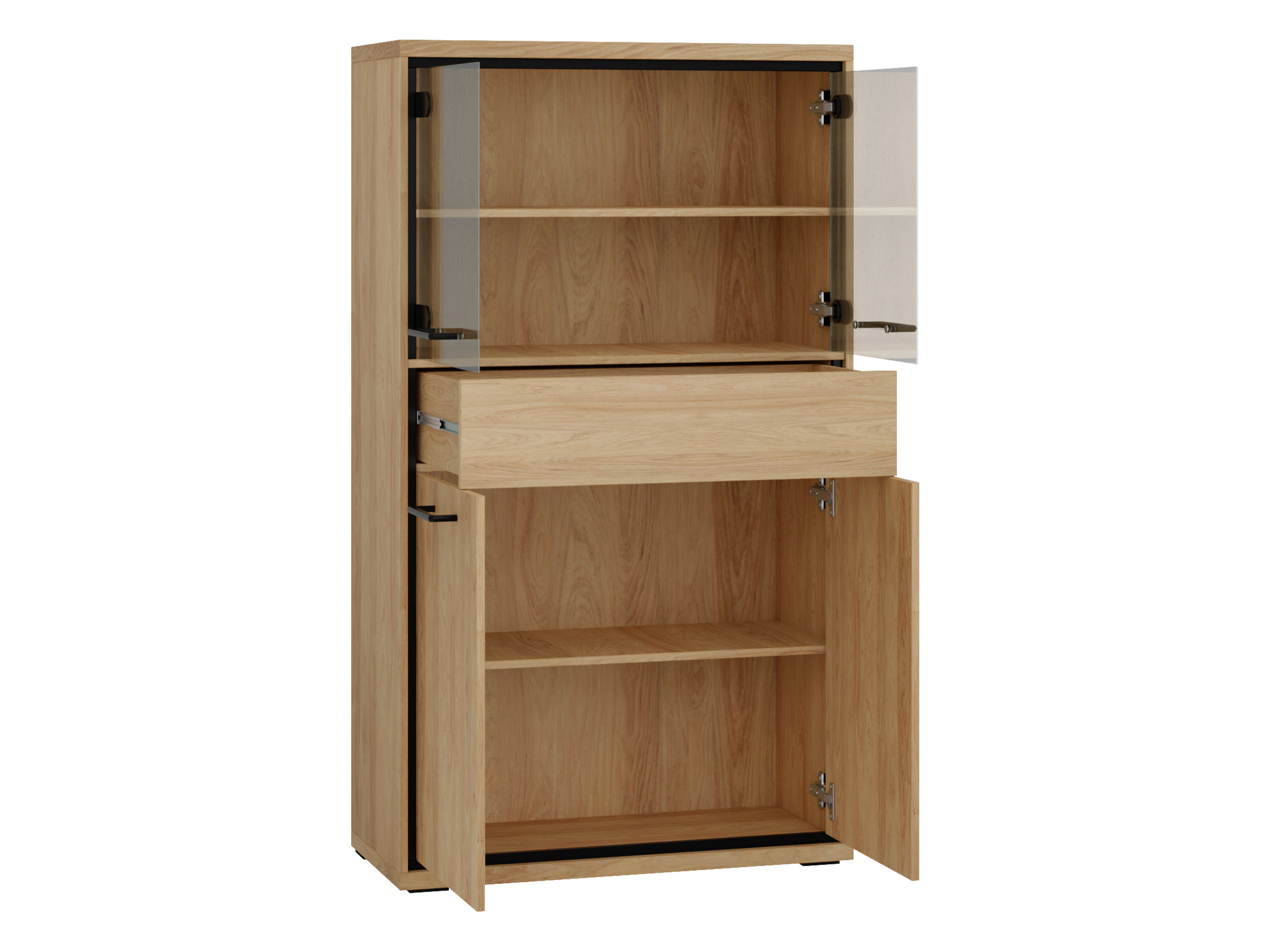 Scaffale Etrmoni 107 (Luminoso legno + Quercia)