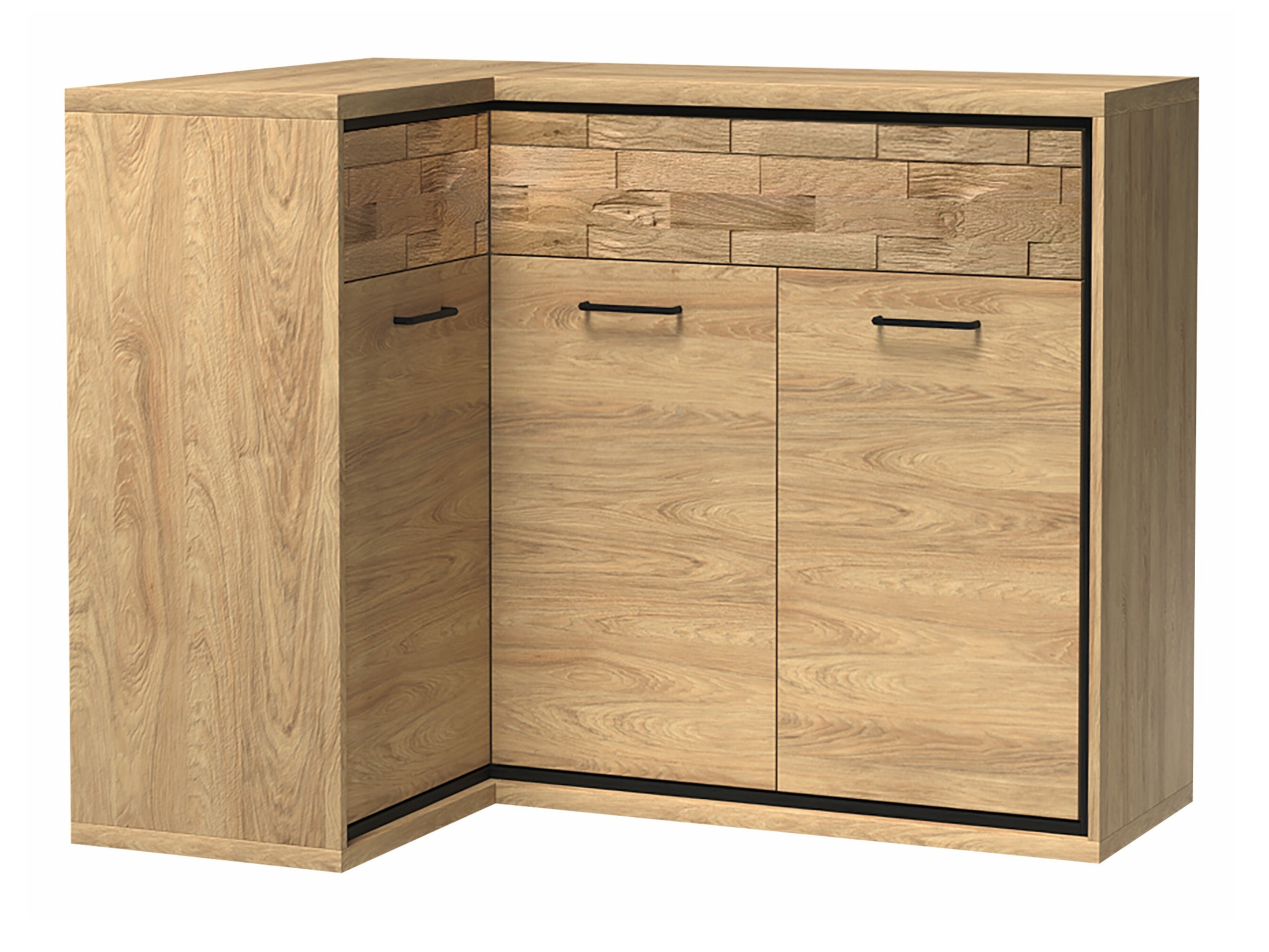 Angolo cassettiera Etrmoni 121 (Luminoso legno + Quercia)