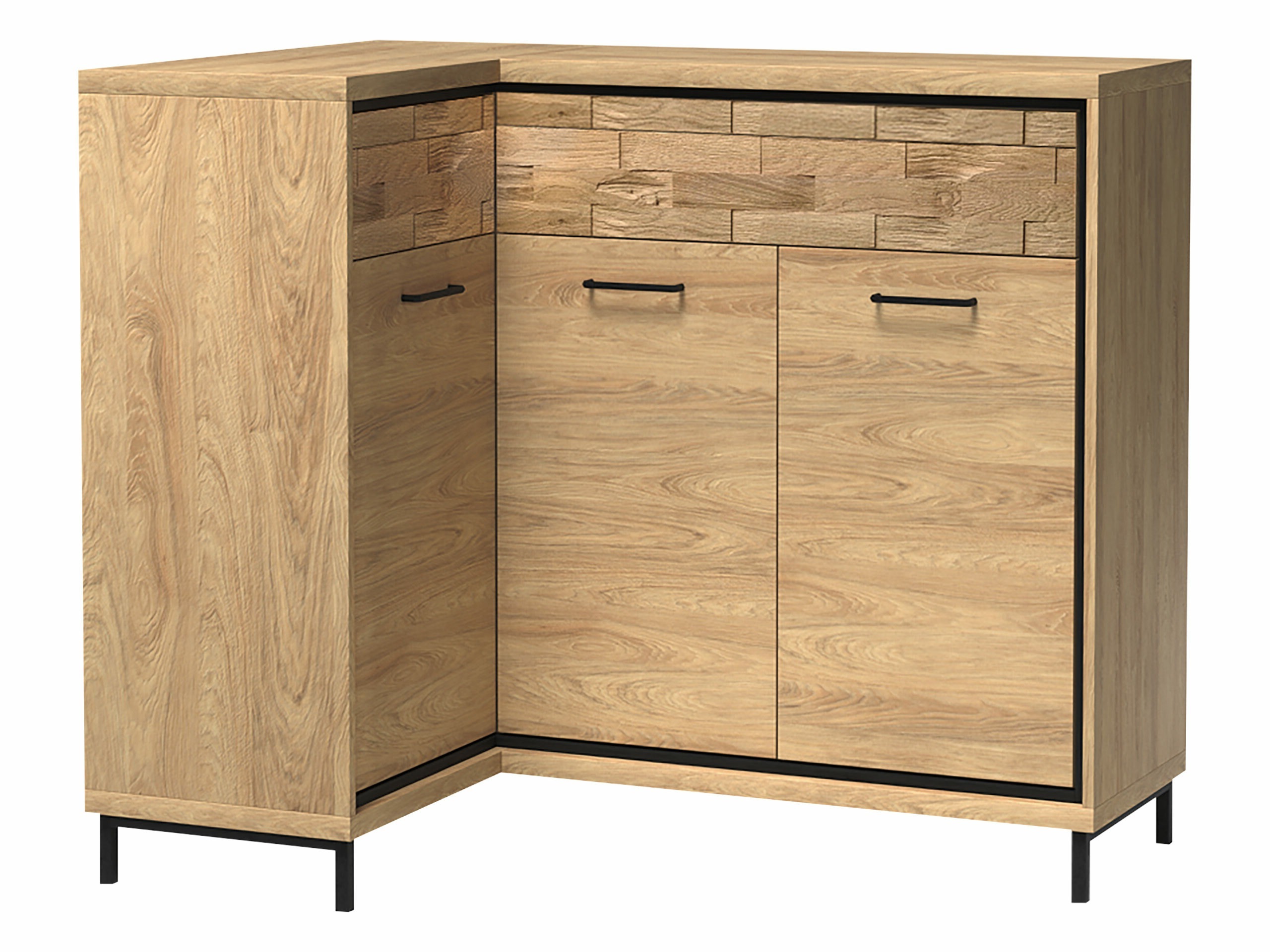Angolo cassettiera Etrmoni 121 (Luminoso legno + Quercia)