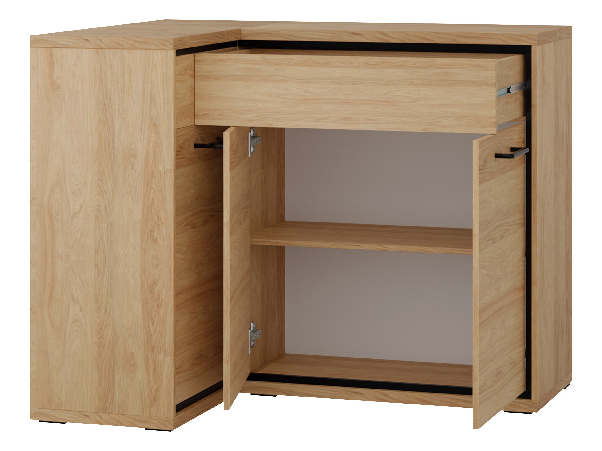 Angolo cassettiera Etrmoni 121 (Luminoso legno + Quercia)