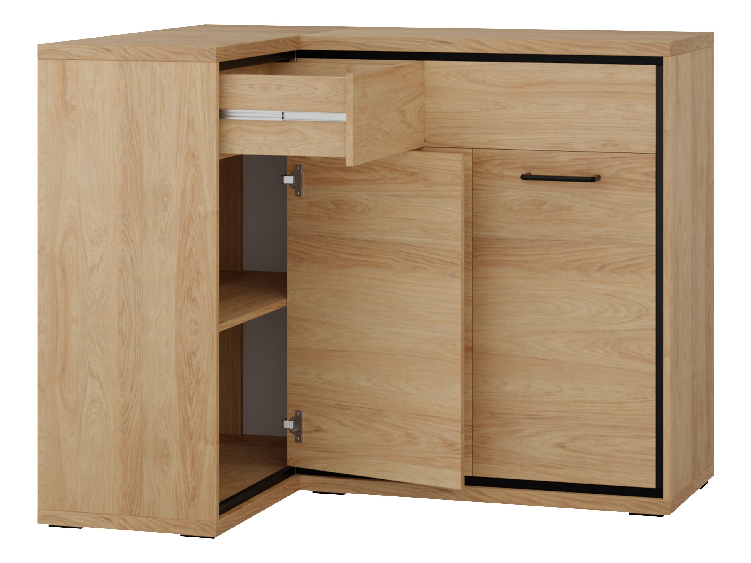 Angolo cassettiera Etrmoni 121 (Luminoso legno + Quercia)