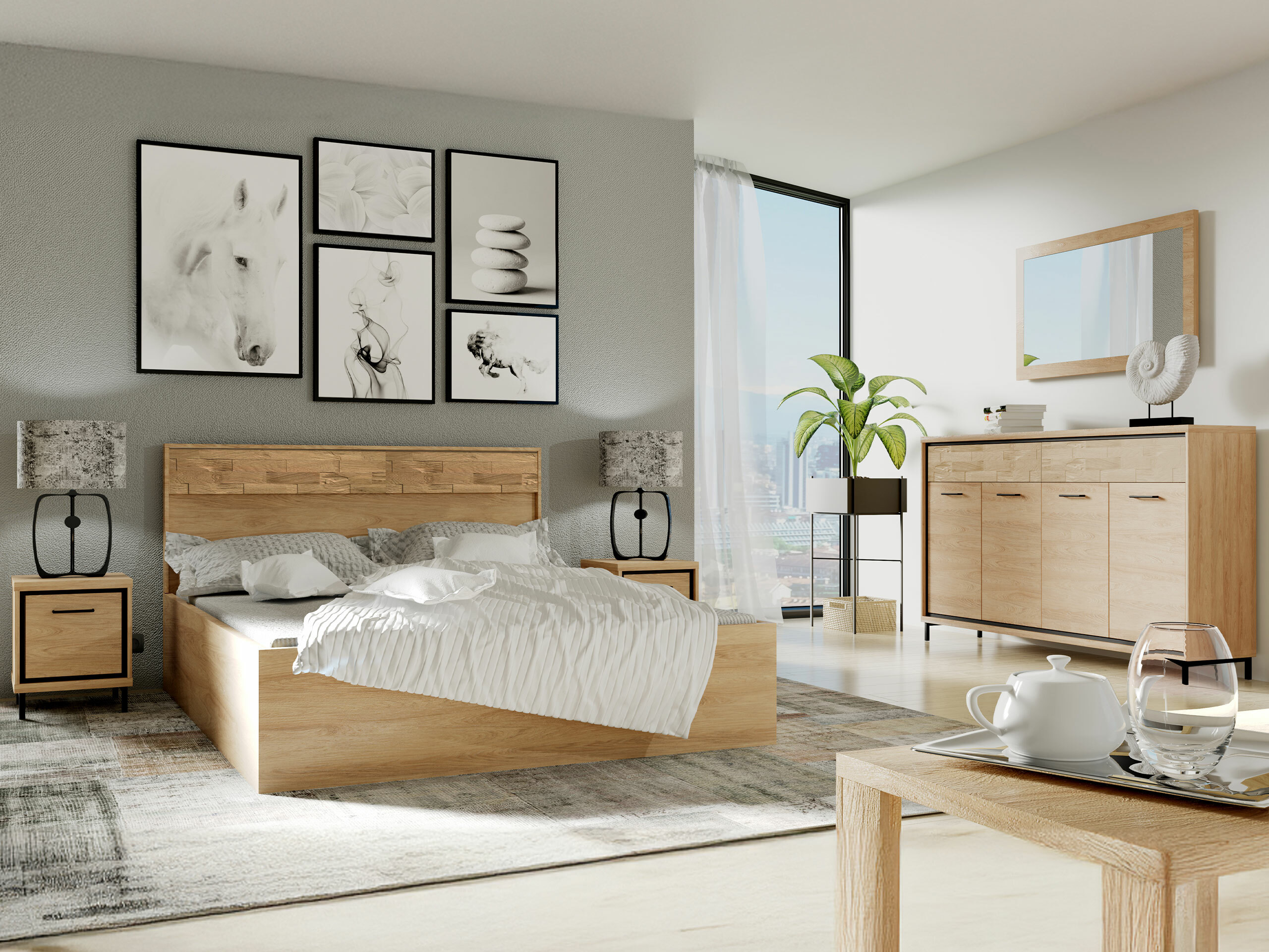 Cameretta Etrmoni 122 (Luminoso legno + Quercia)