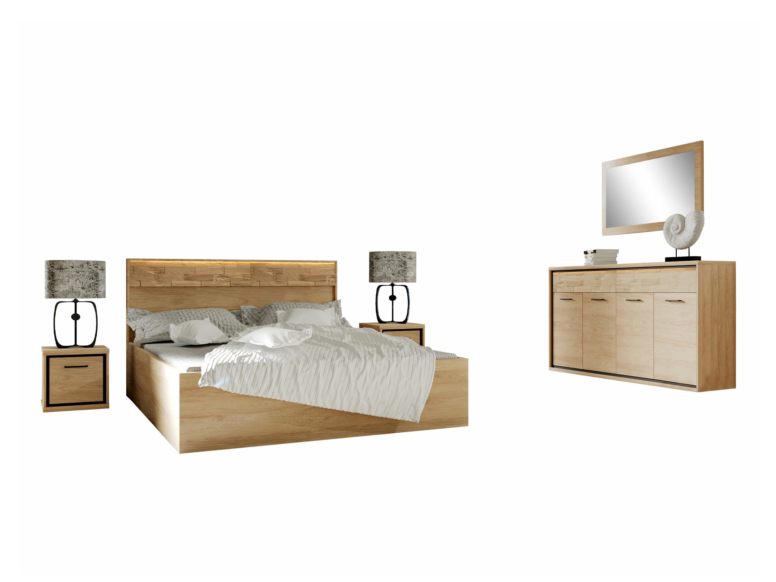 Cameretta Etrmoni 122 (Luminoso legno + Quercia)