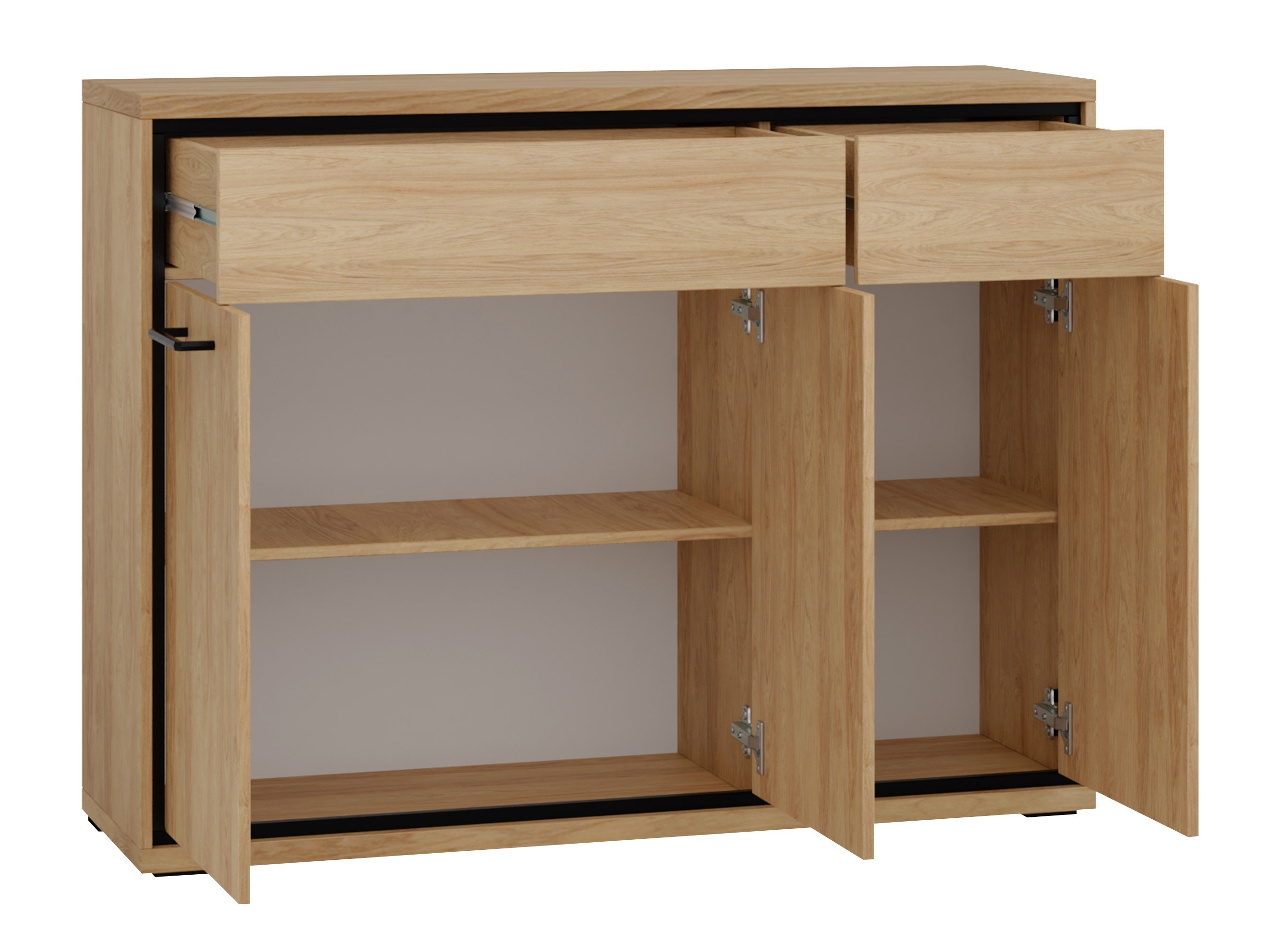 Parete attrezzata Etrmoni 118 (Luminoso legno + Quercia)
