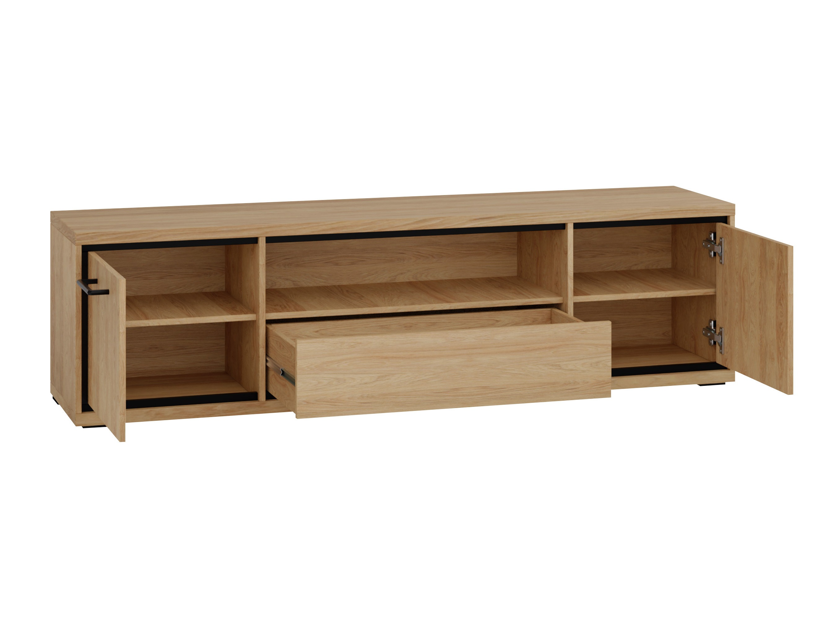 Parete attrezzata Etrmoni 118 (Luminoso legno + Quercia)