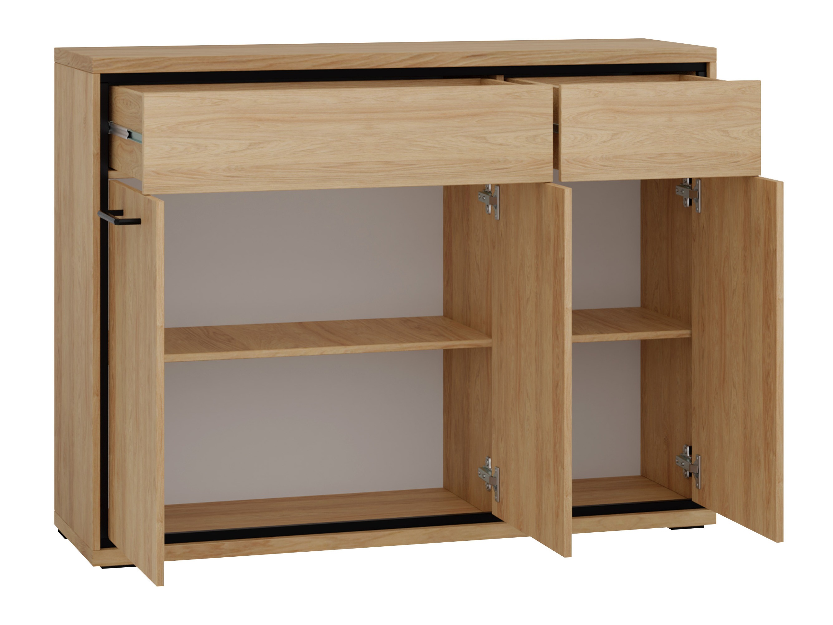 Parete attrezzata Etrmoni 118 (Luminoso legno + Quercia)
