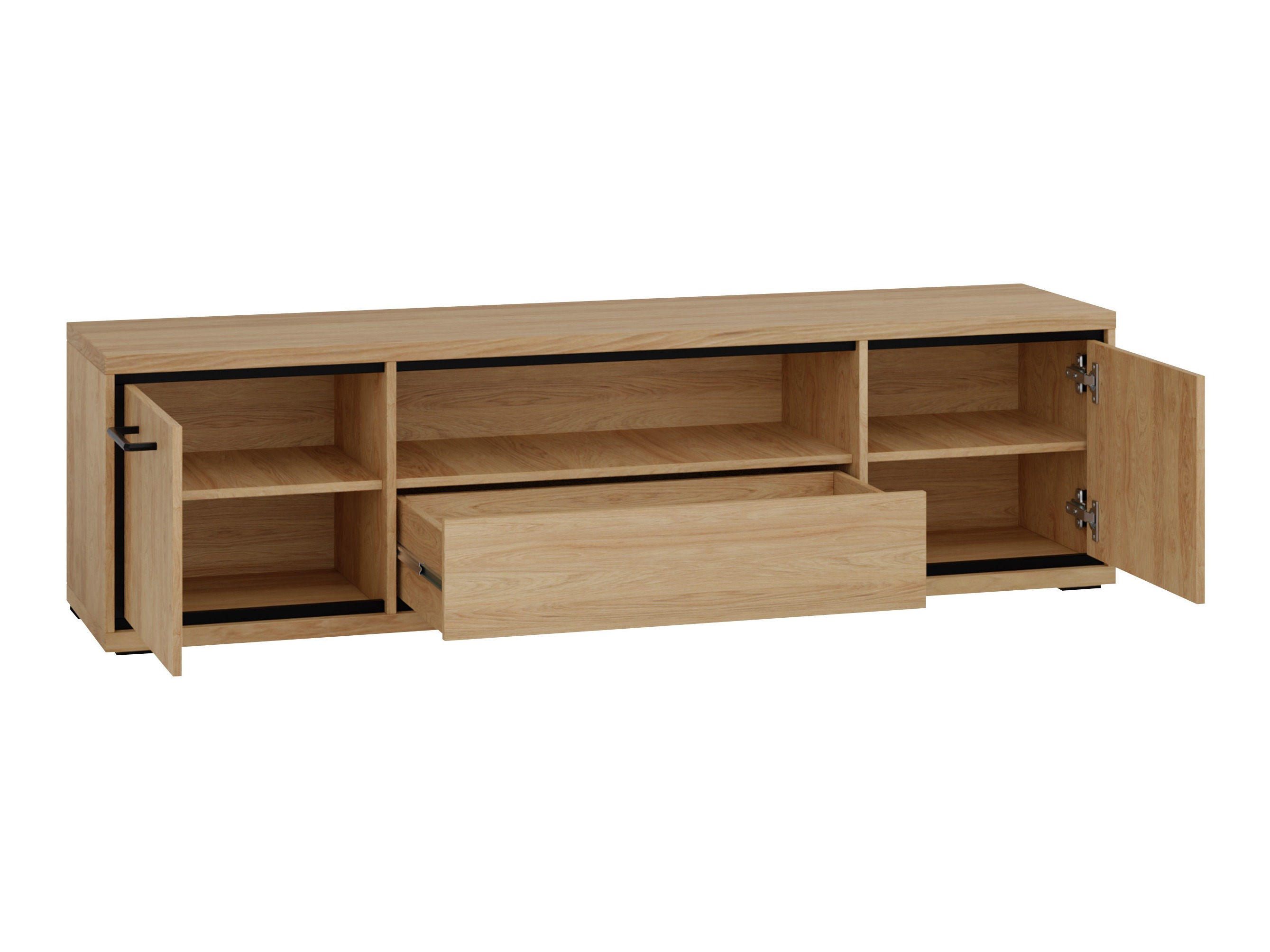 Parete attrezzata Etrmoni 118 (Luminoso legno + Quercia)