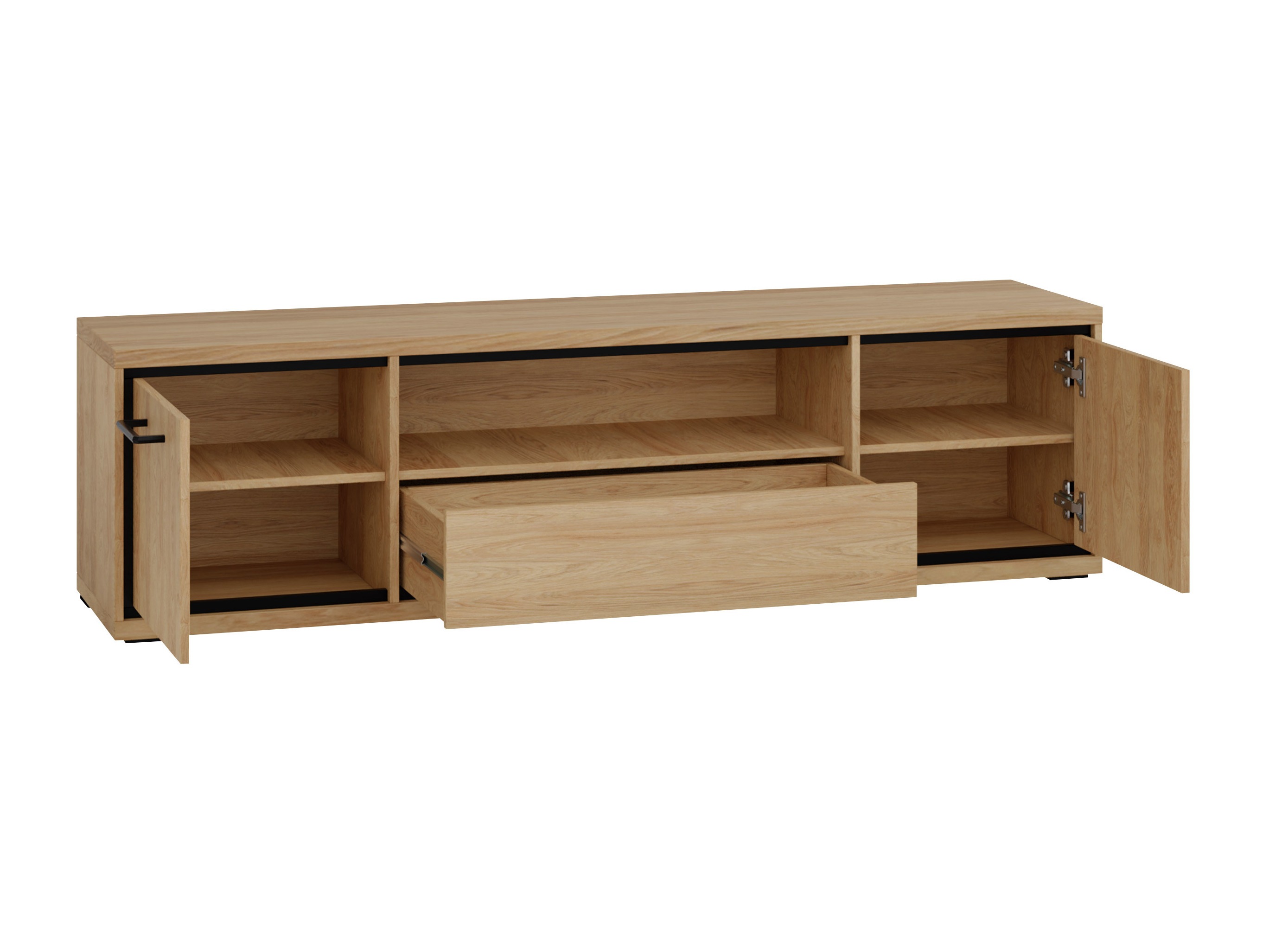Parete attrezzata Etrmoni 118 (Luminoso legno + Quercia)
