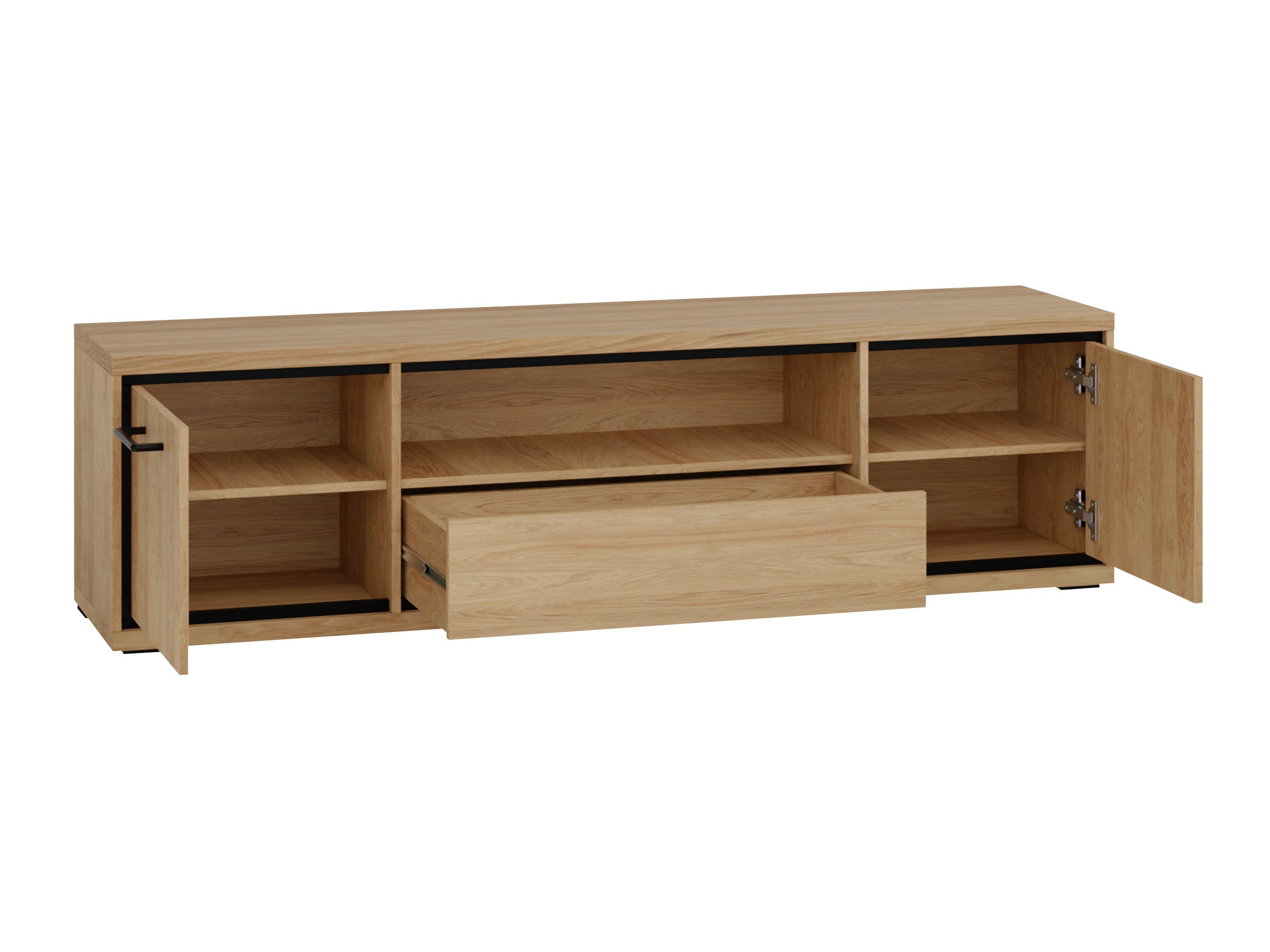 Parete attrezzata Etrmoni 119 (Luminoso legno + Quercia)