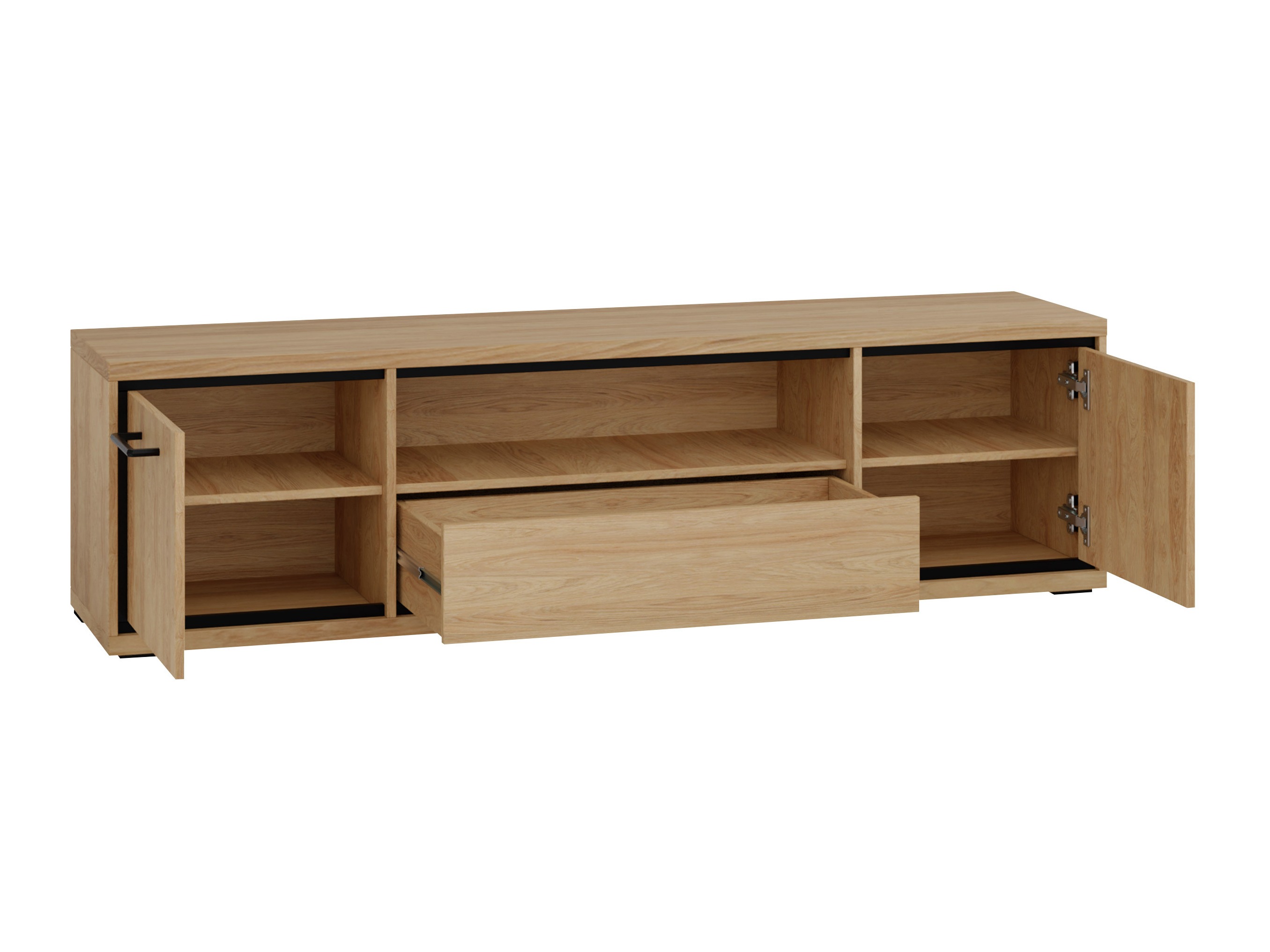 Parete attrezzata Etrmoni 119 (Luminoso legno + Quercia)