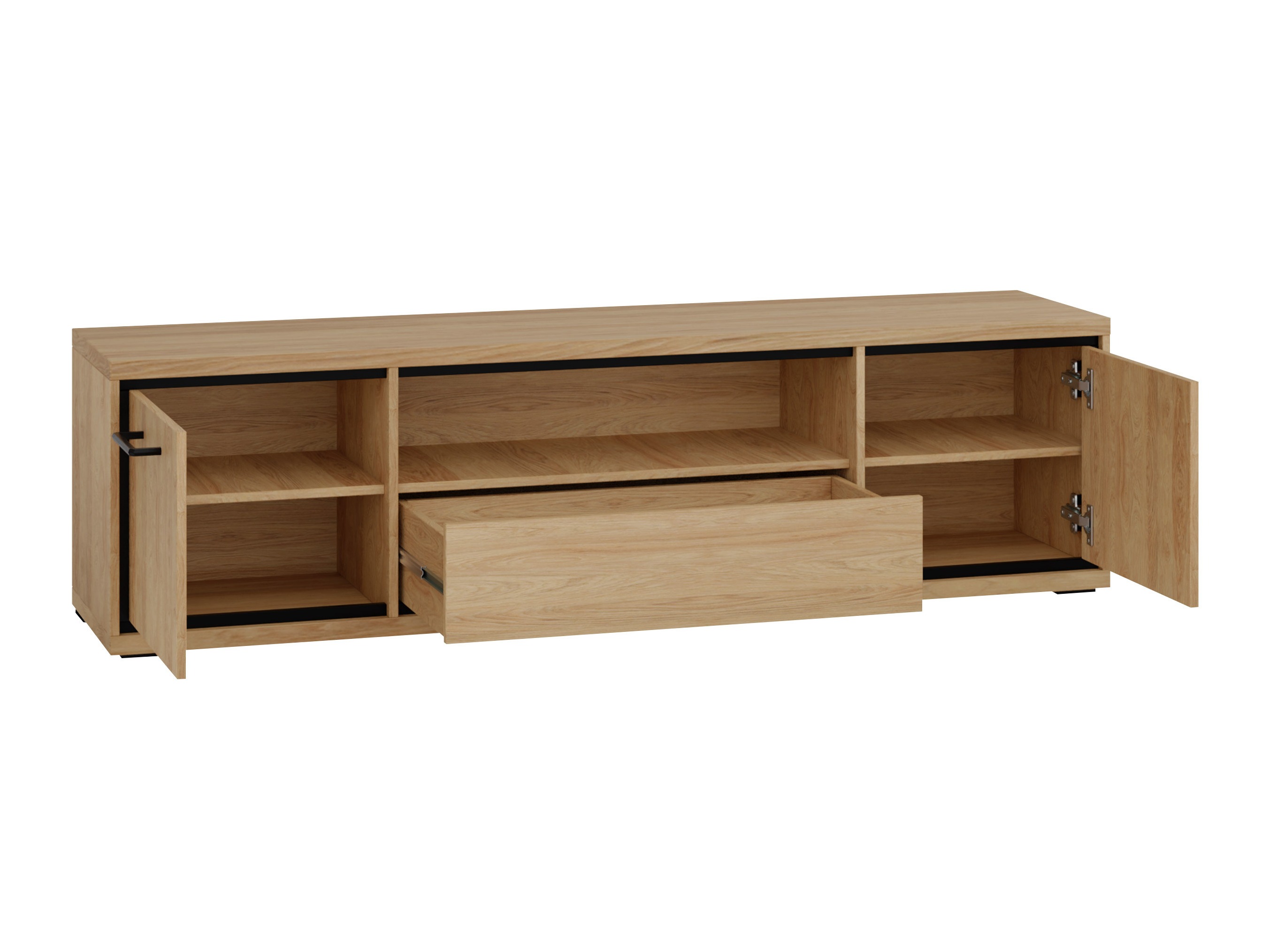 Parete attrezzata Etrmoni 119 (Luminoso legno + Quercia)