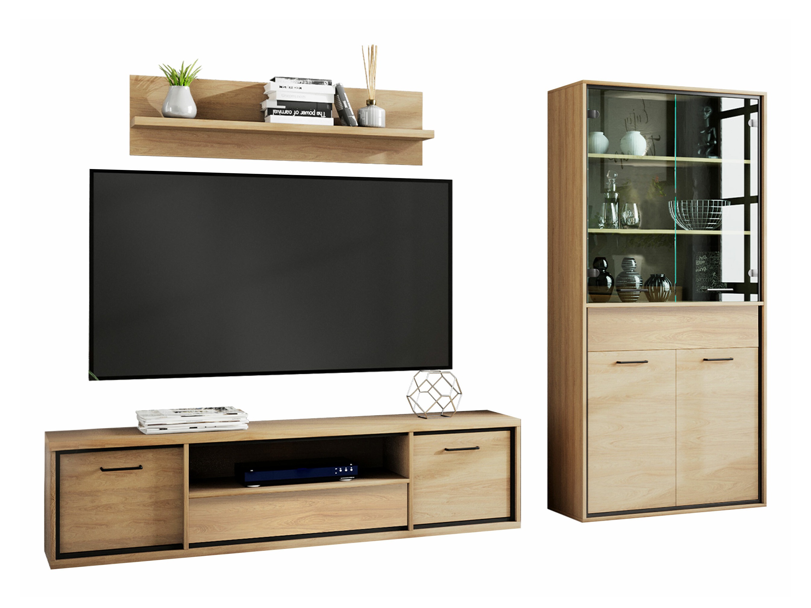 Parete attrezzata Etrmoni 119 (Luminoso legno)