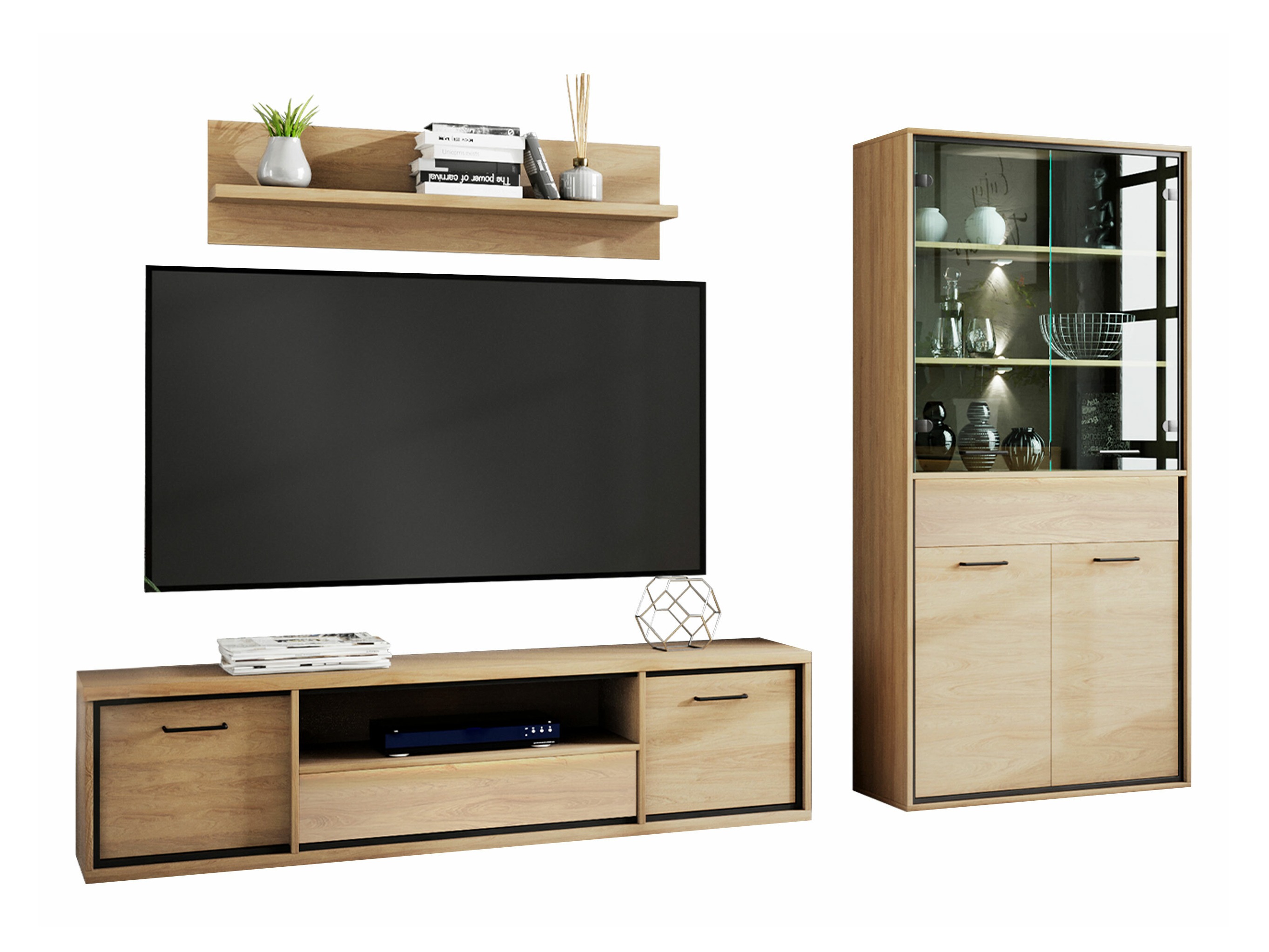 Parete attrezzata Etrmoni 119 (Luminoso legno)