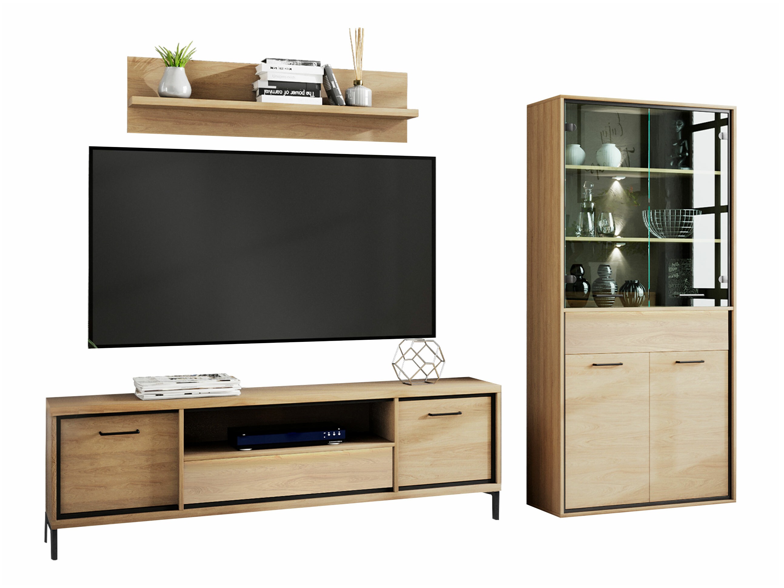 Parete attrezzata Etrmoni 119 (Luminoso legno)
