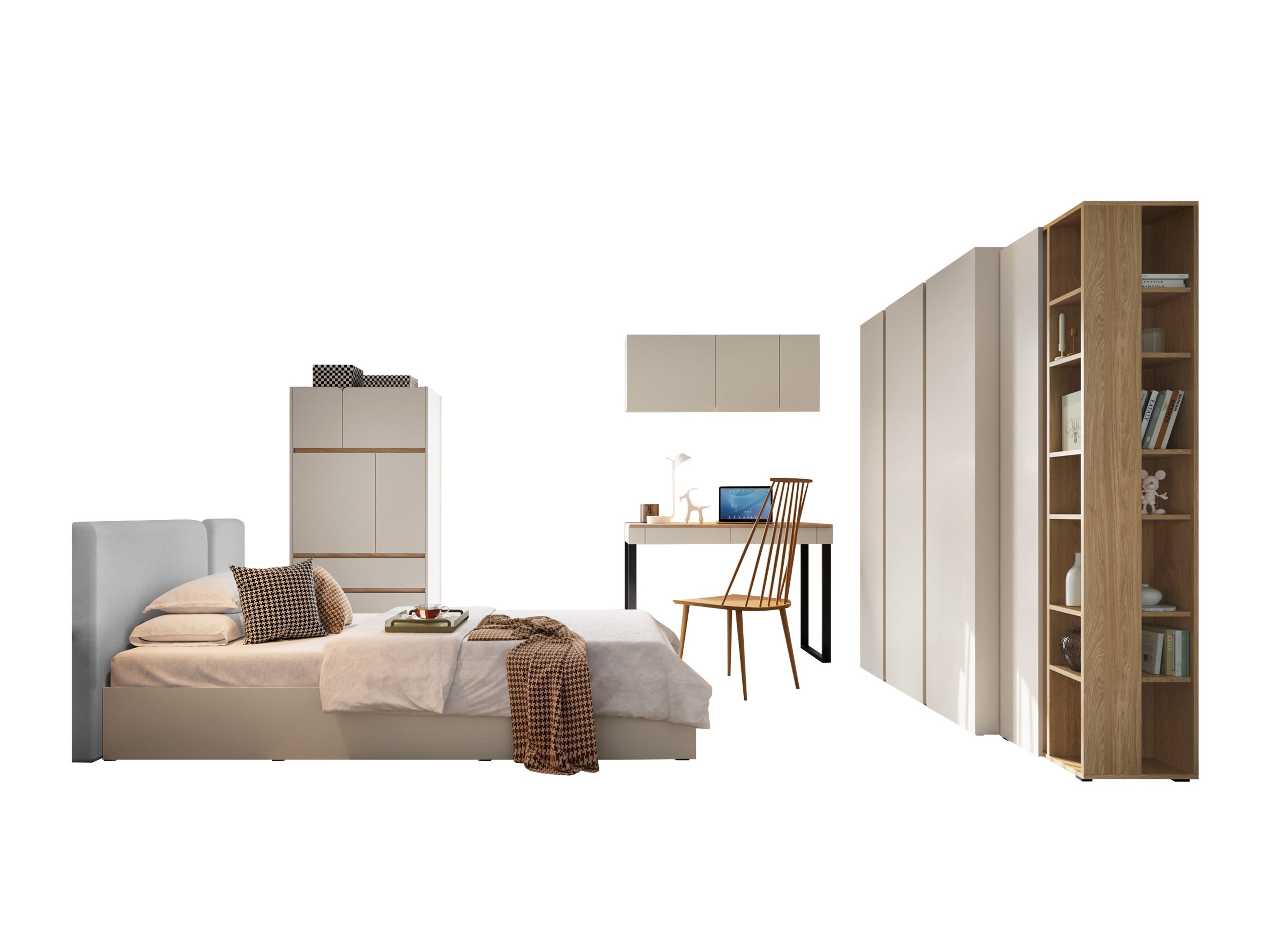 Cameretta Fiosono 113 (Beige + Rovere chiaro)