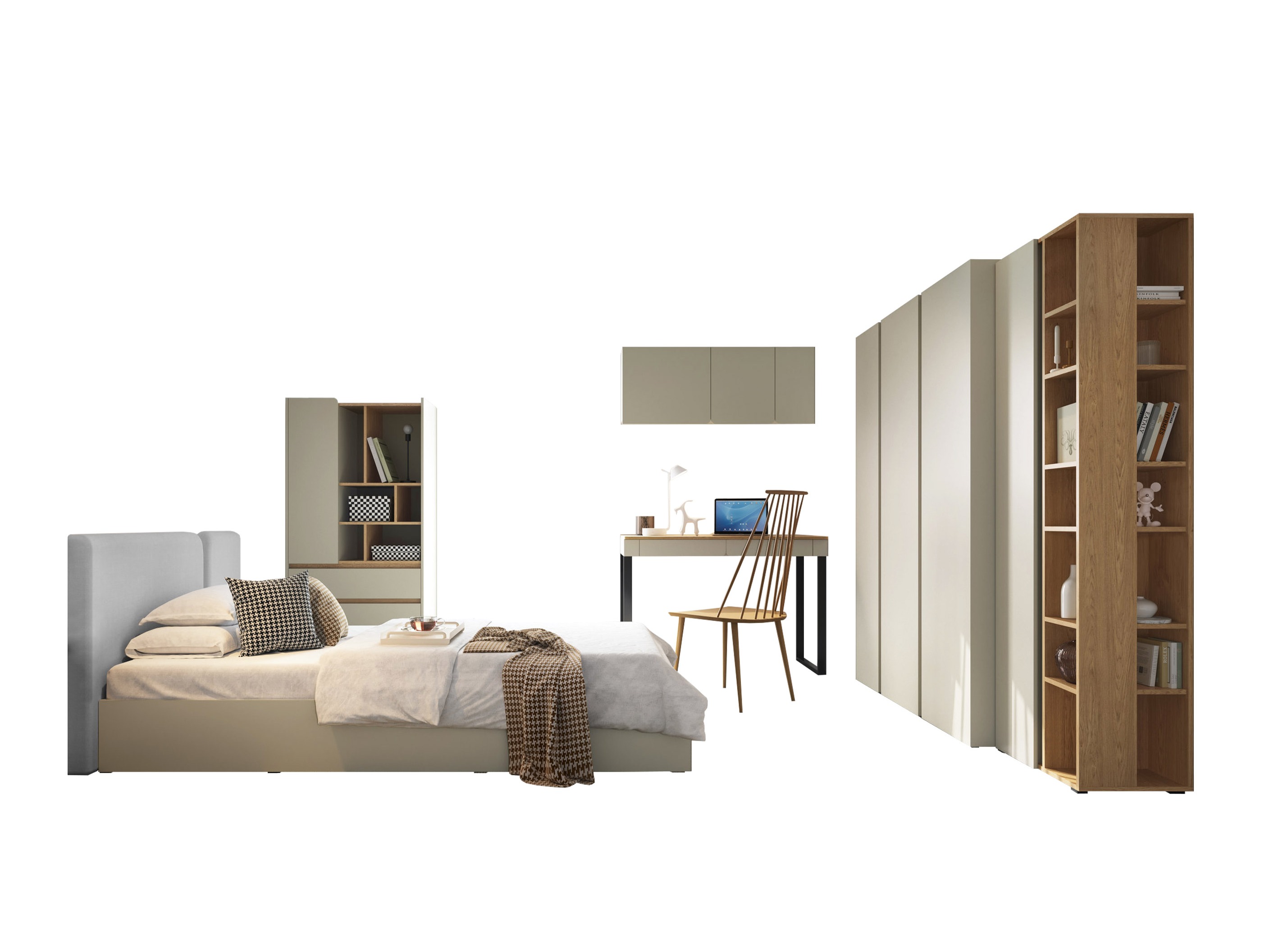 Set di mobili Fiosono 114 (Eucalipto + Quercia)