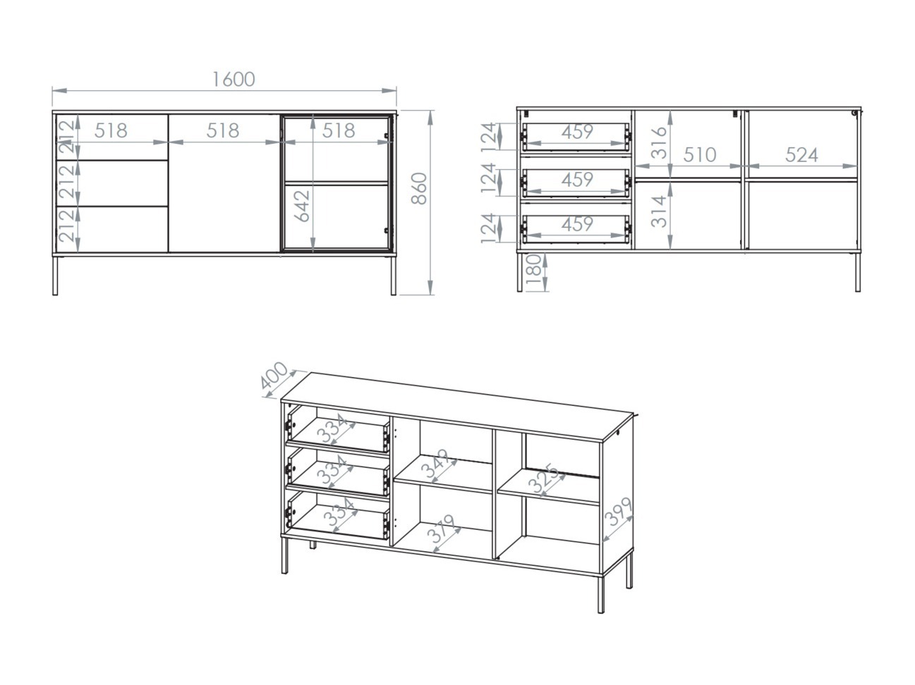 Cassettiera Virsalo 101 (Cachemire)